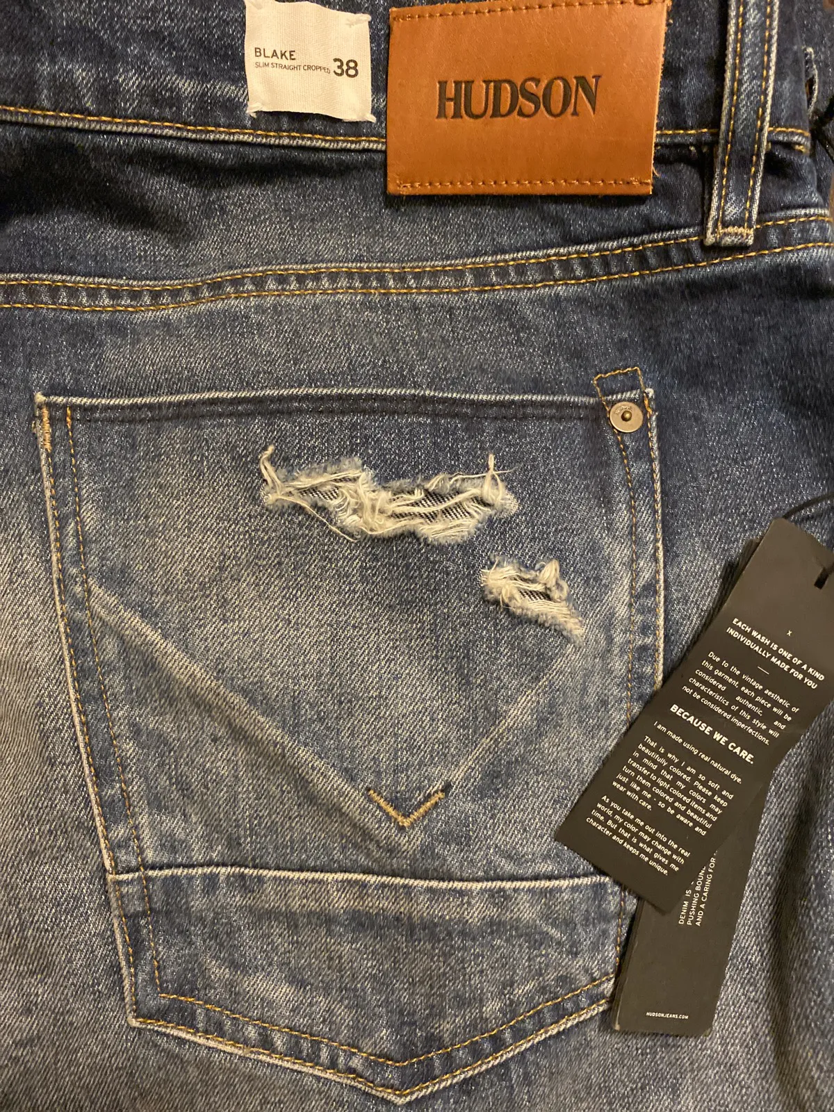 Hudson Jeans Slim Straight Cropped ‘Blake’ Jeans