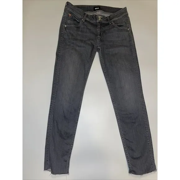 Hudson Jeans Collin Skinny Stretch Gray Flap Pocket Jeans