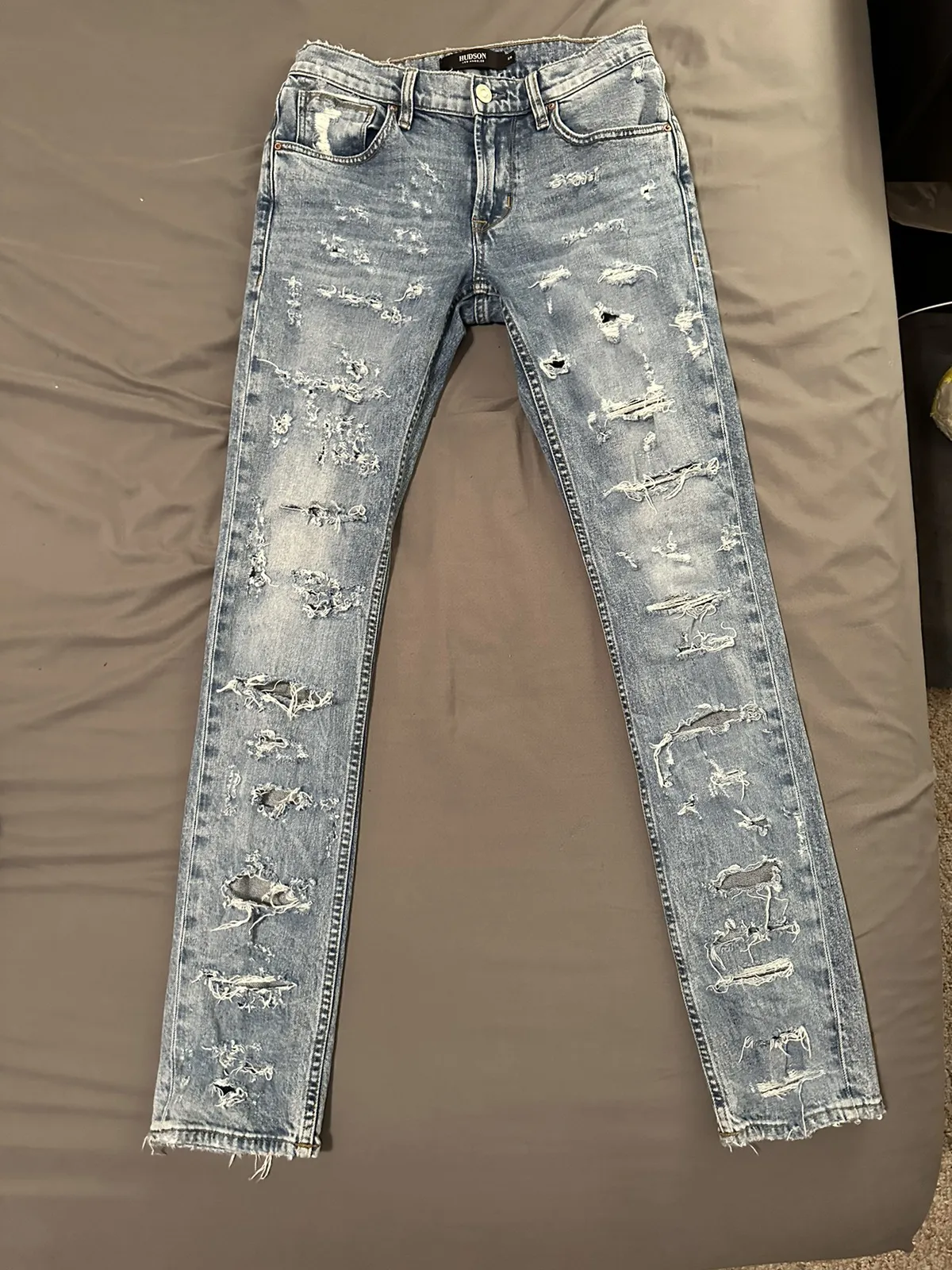 Thrashed Hudson Skinny Jeans Fully Ripped