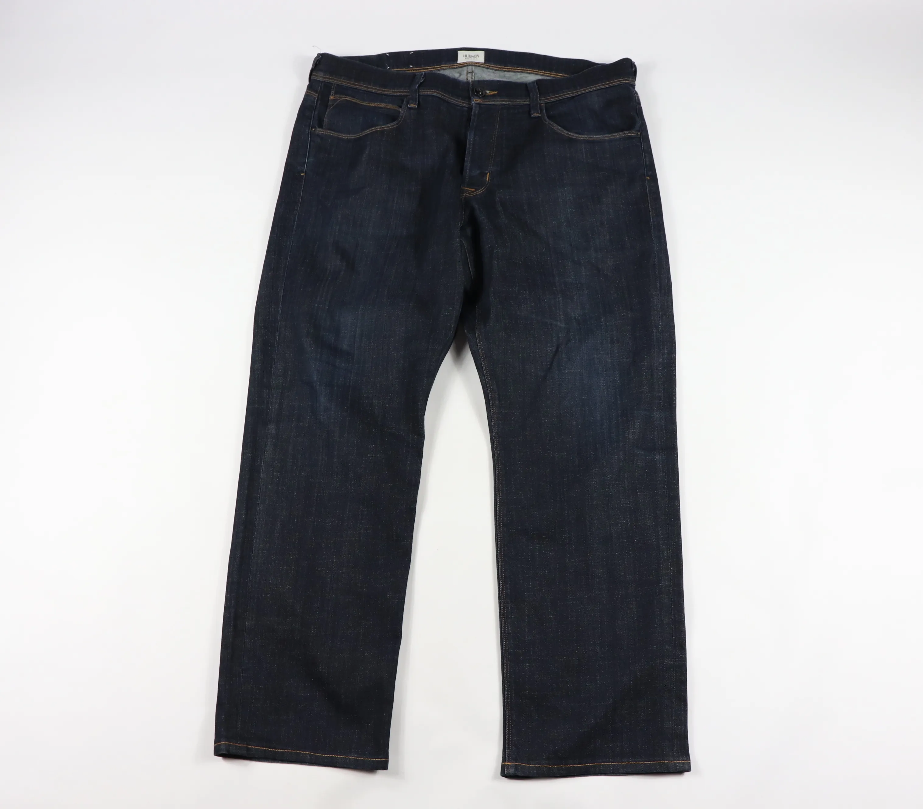 Hudson Mens Size 38x30 Harper Five Pocket Straight Leg Button Fly Denim Jeans