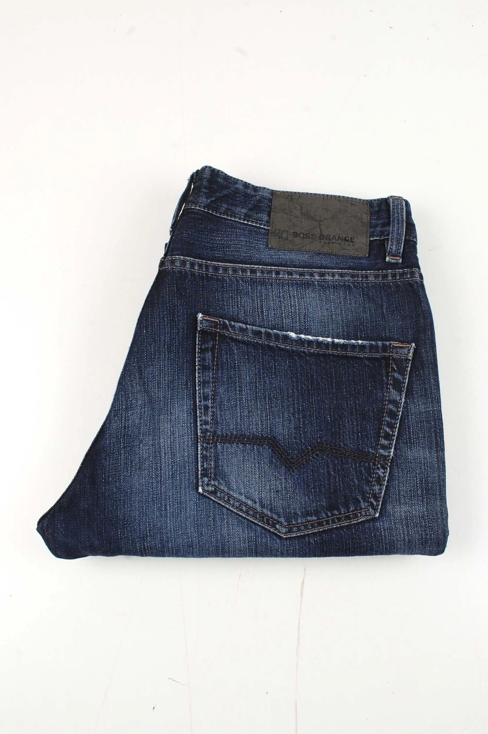 37775 Hugo Boss Orange Regular Fit Distressed Jeans sz 33/32