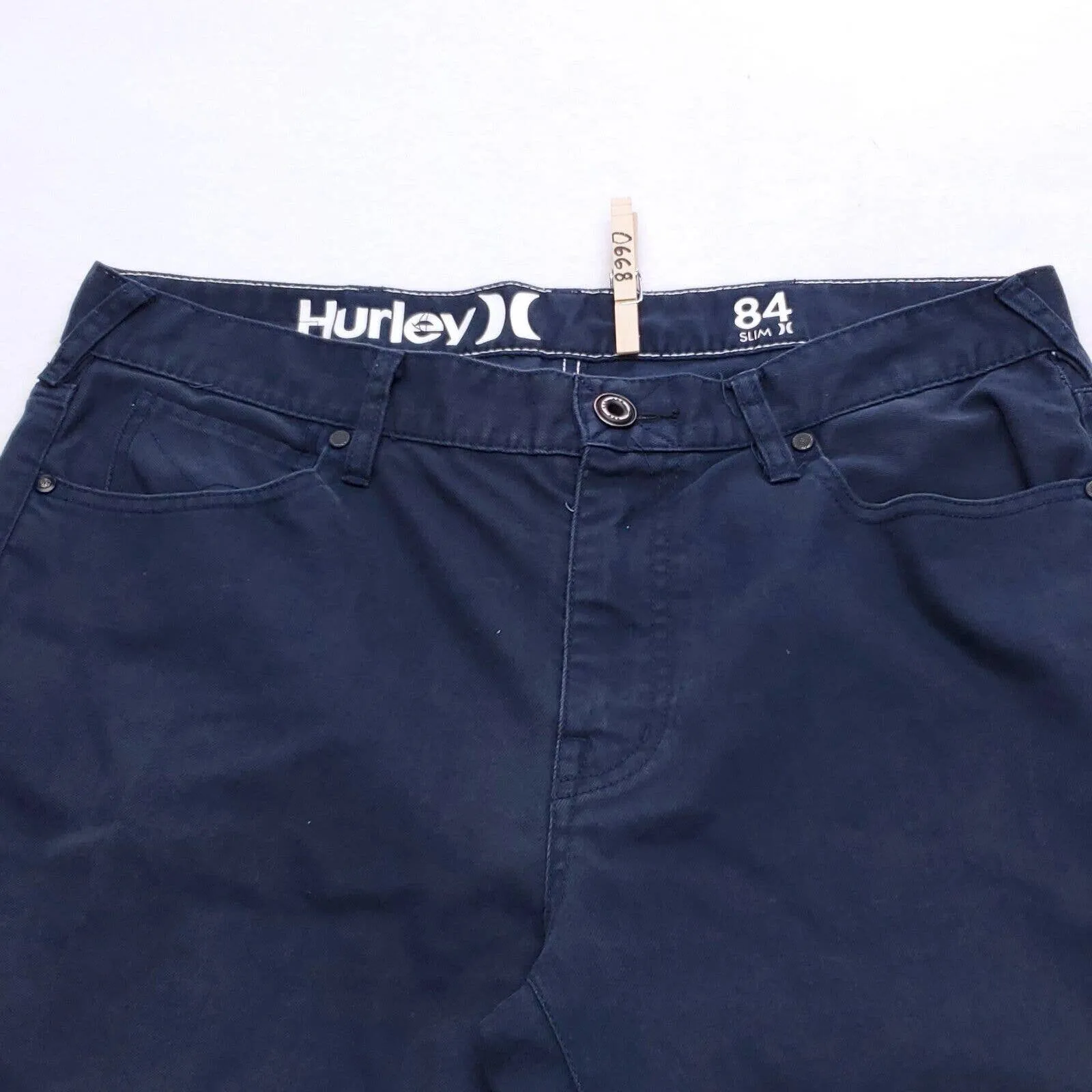 Hurley Casual Button Zip Denim Jeans Mens Size 33 Blue