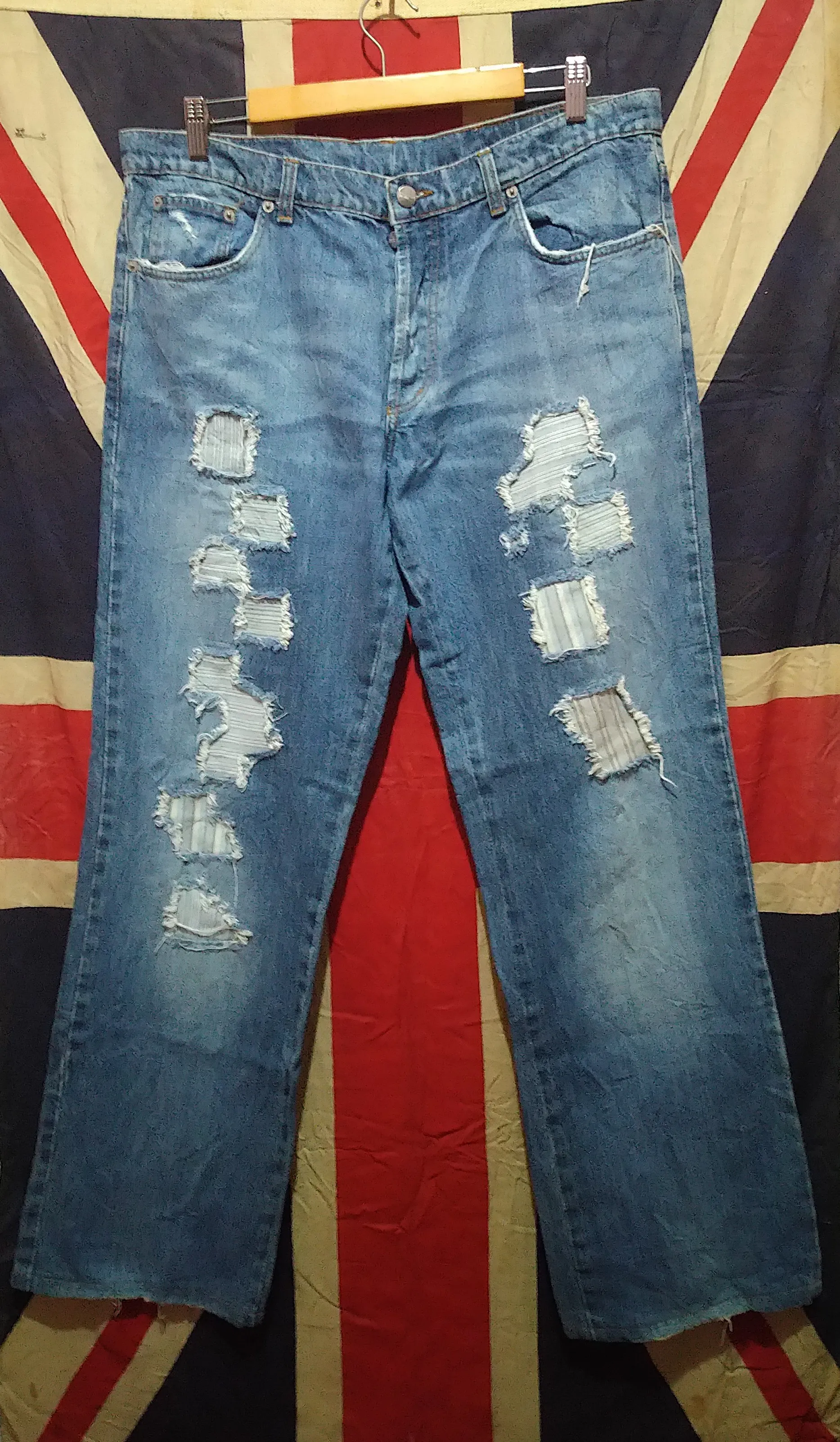 Iceberg ICEJ Gilmar Distressed Patchwork Denim Shasiko