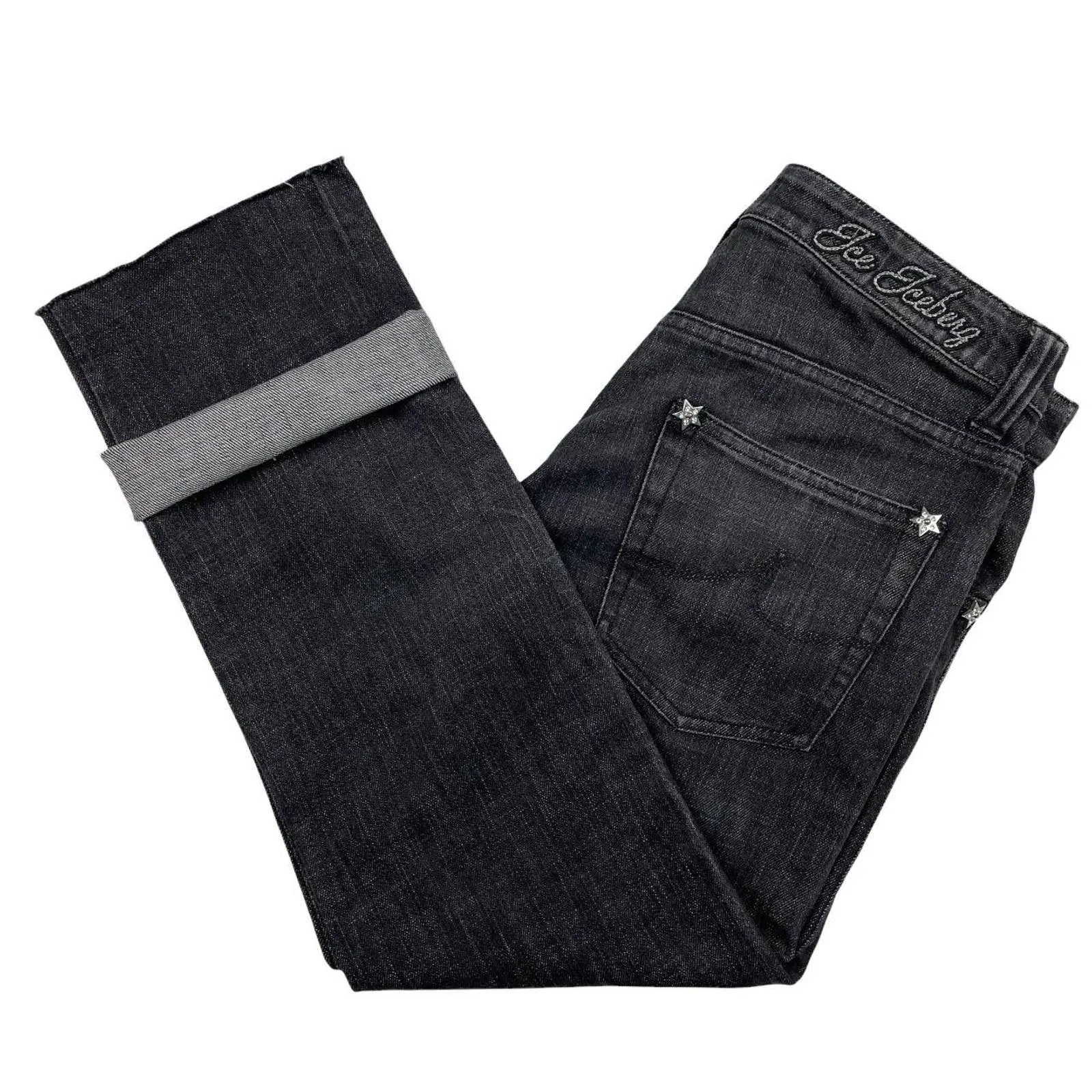 Vintage Ice Iceberg Denim Short Jeans Black W28 L25