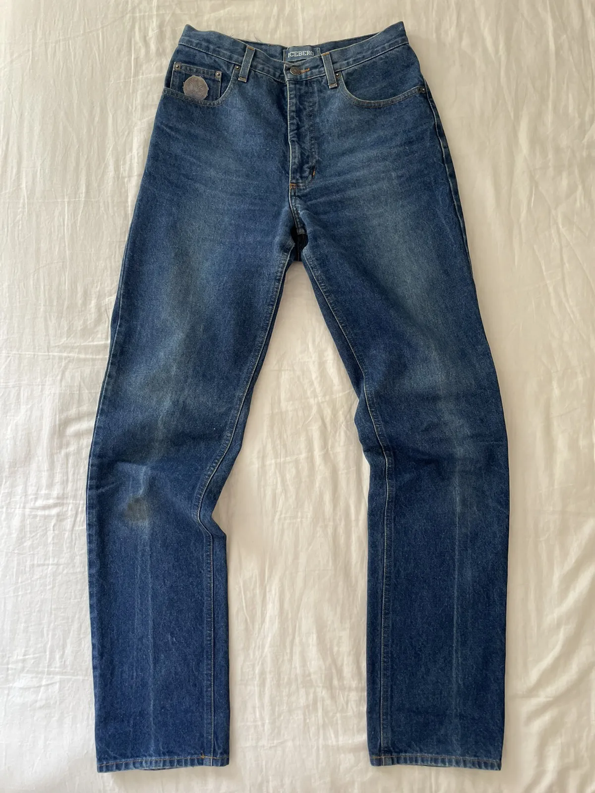Iceberg extra long, high waist Blue Denim Made in Italy