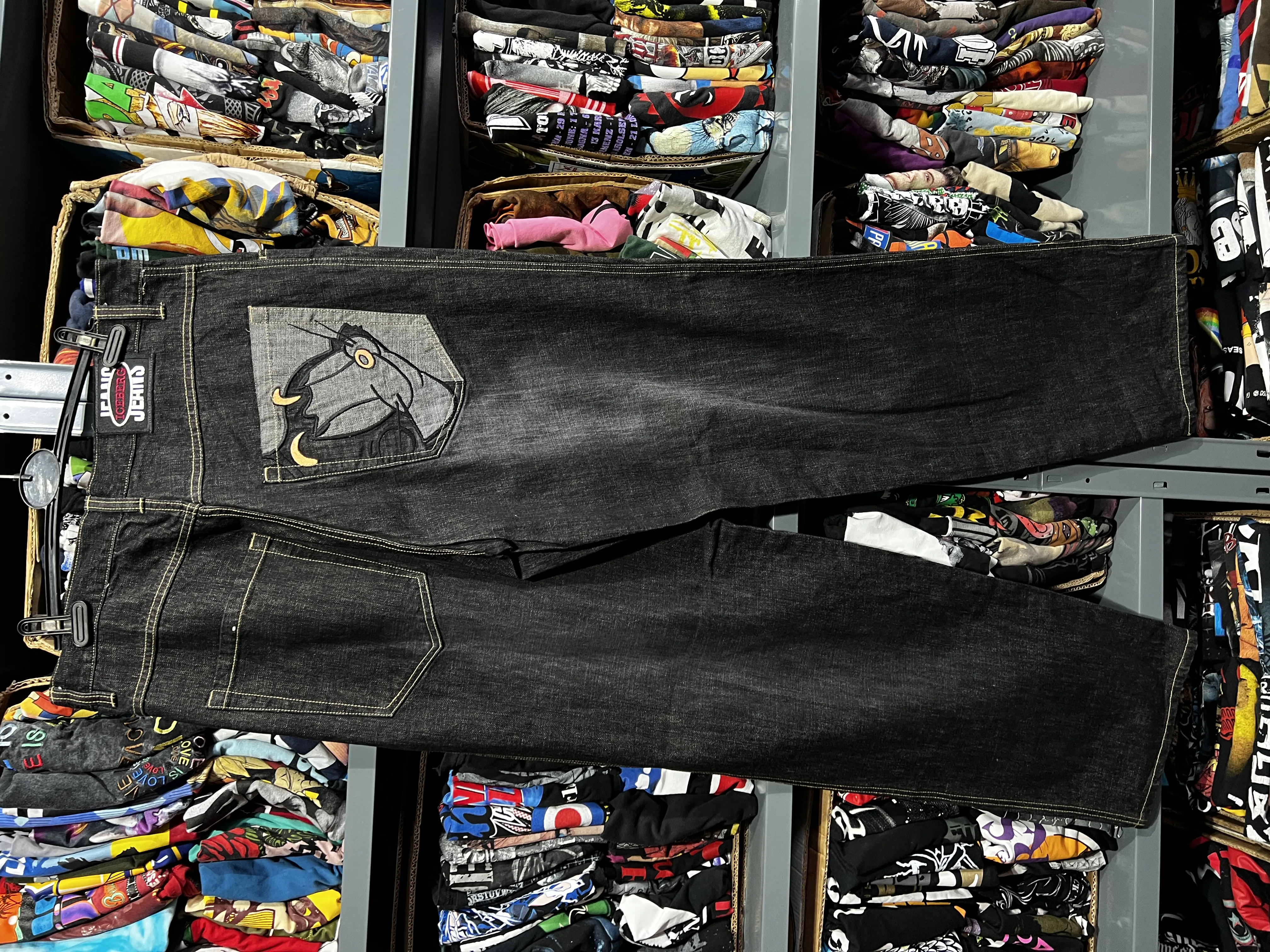 90s Iceberg Looney Tune Contrast Denim Stitch Black Warner