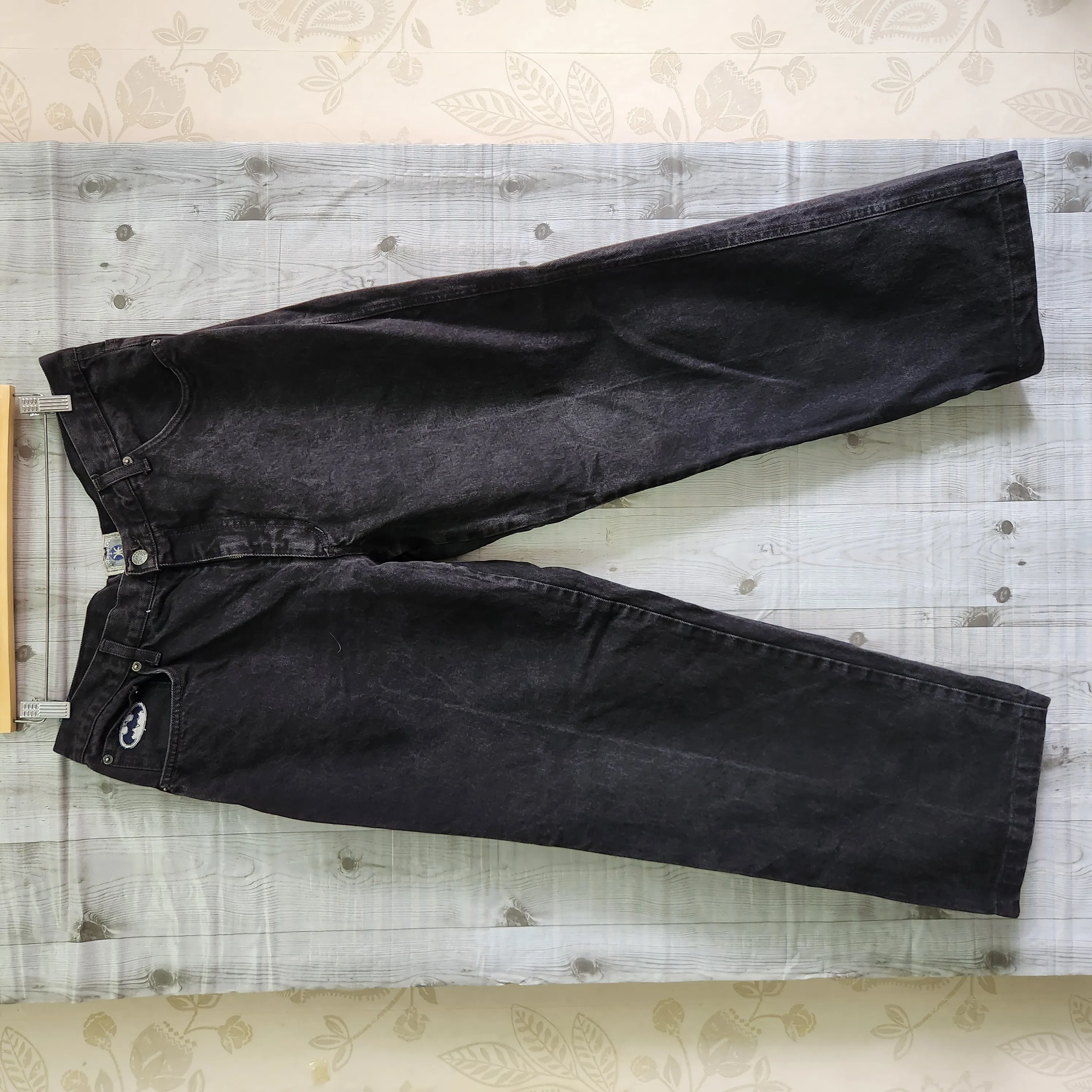 Iceberg X Batman Baggy Denim Black Jeans Made In Italy