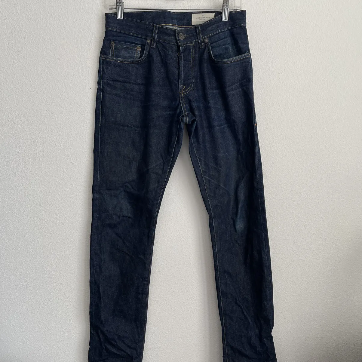 Imogene & Willie Button Fly Barton Slim Selvedge Denim Jeans