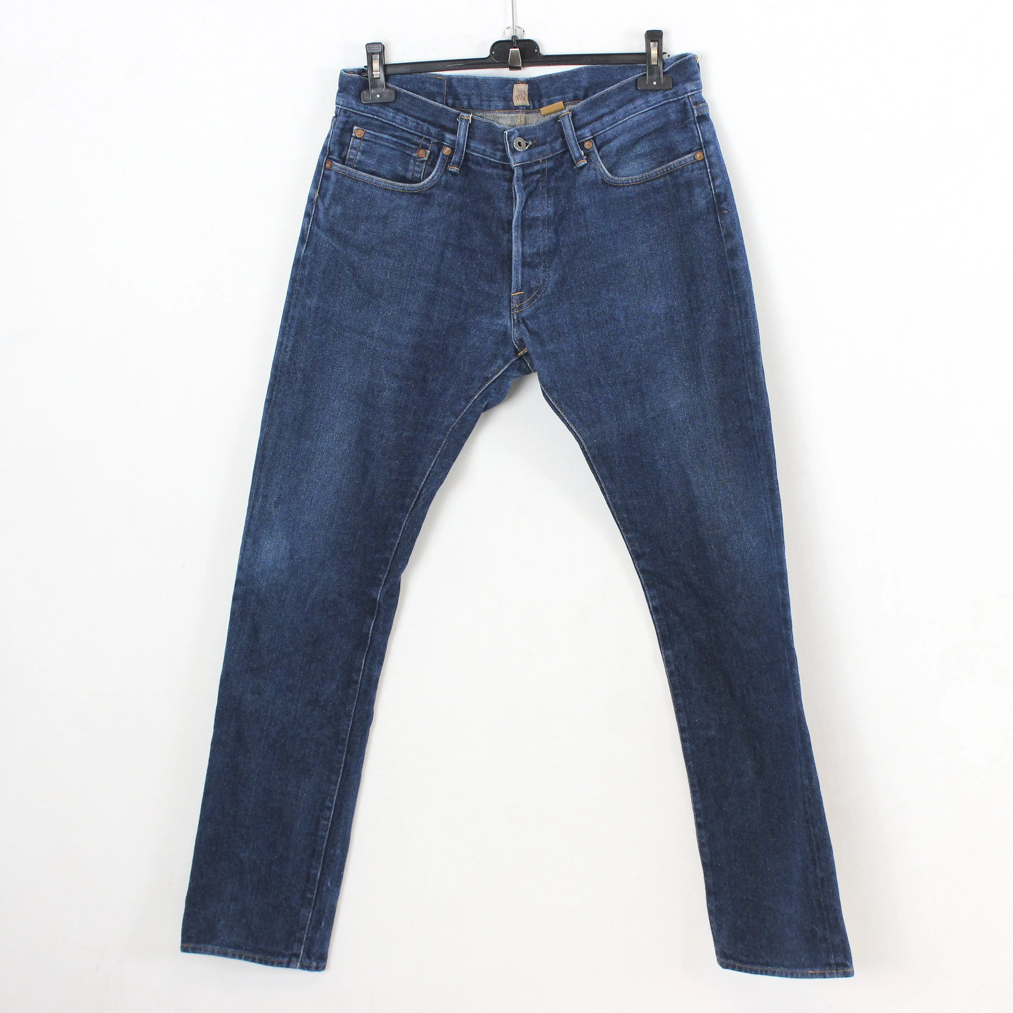 W36 L34 Slim Fit Tapered Leg Jeans Denim Pants Trousers Blue