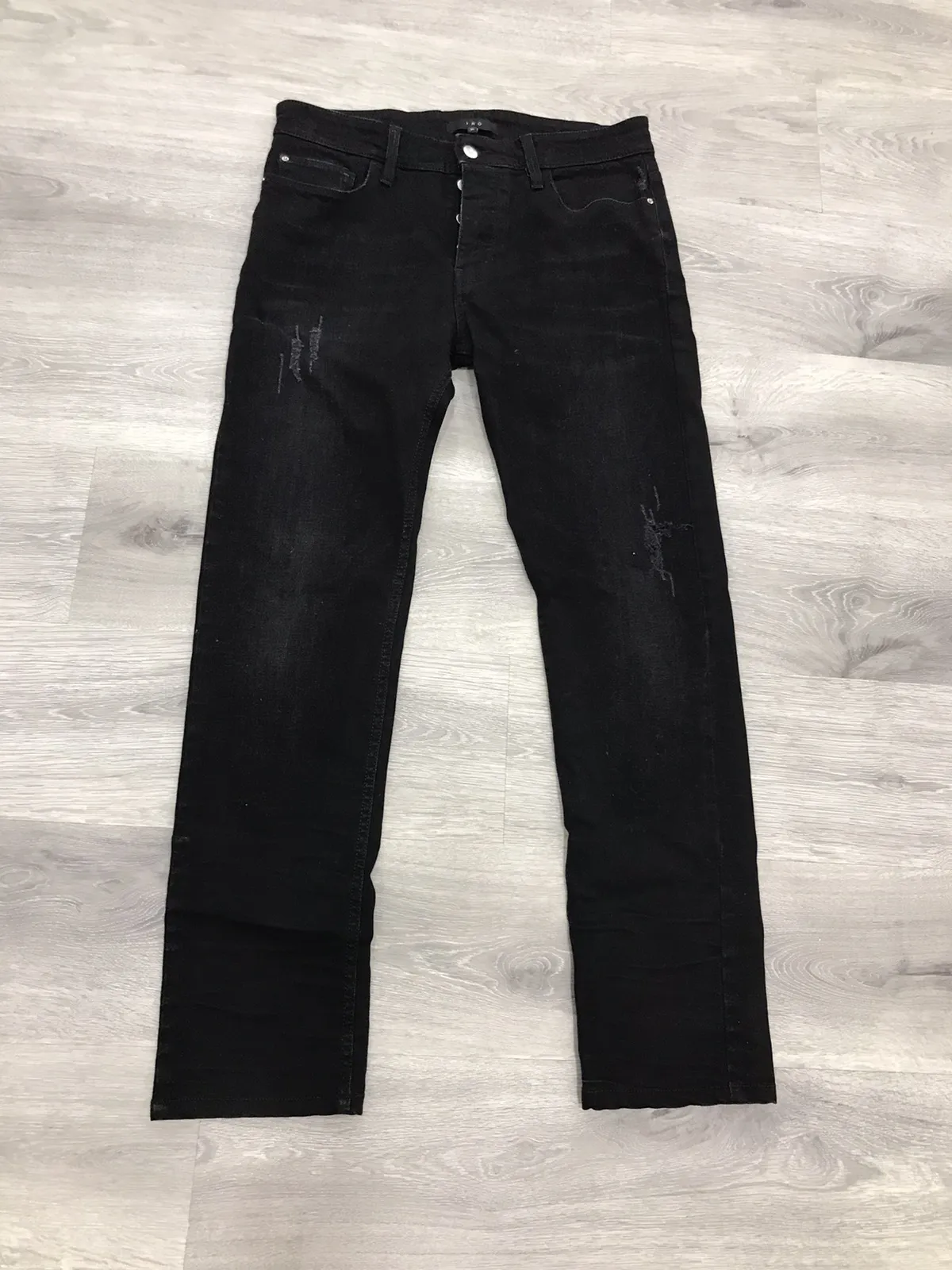 IRO black Distressed Stretch Slim Jeans Size 31