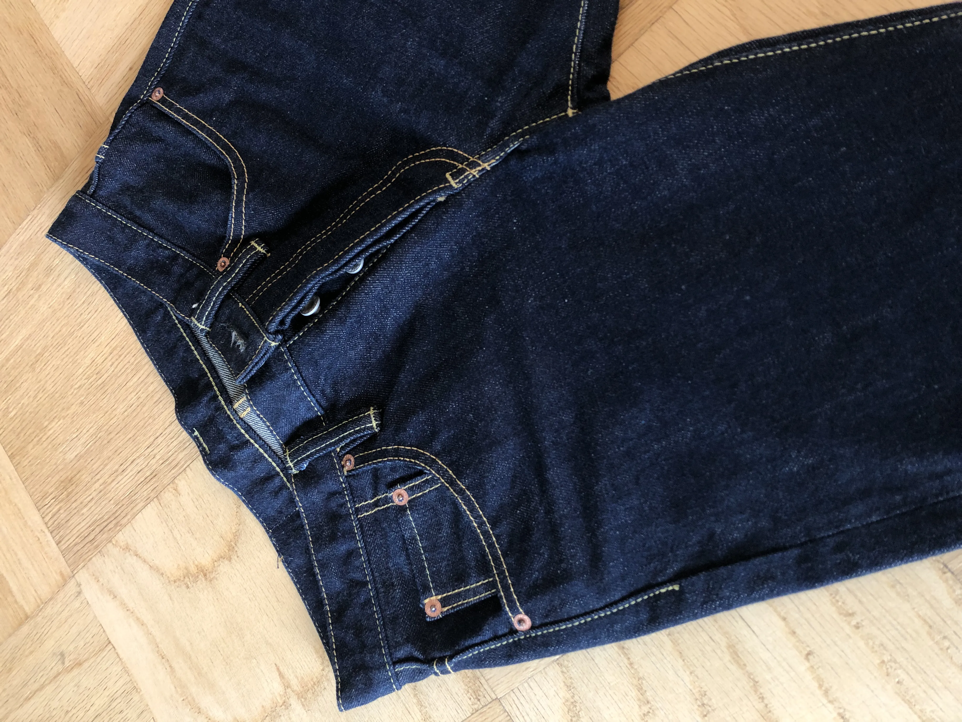 301N 17oz Natural Indigo - Slim Tapered