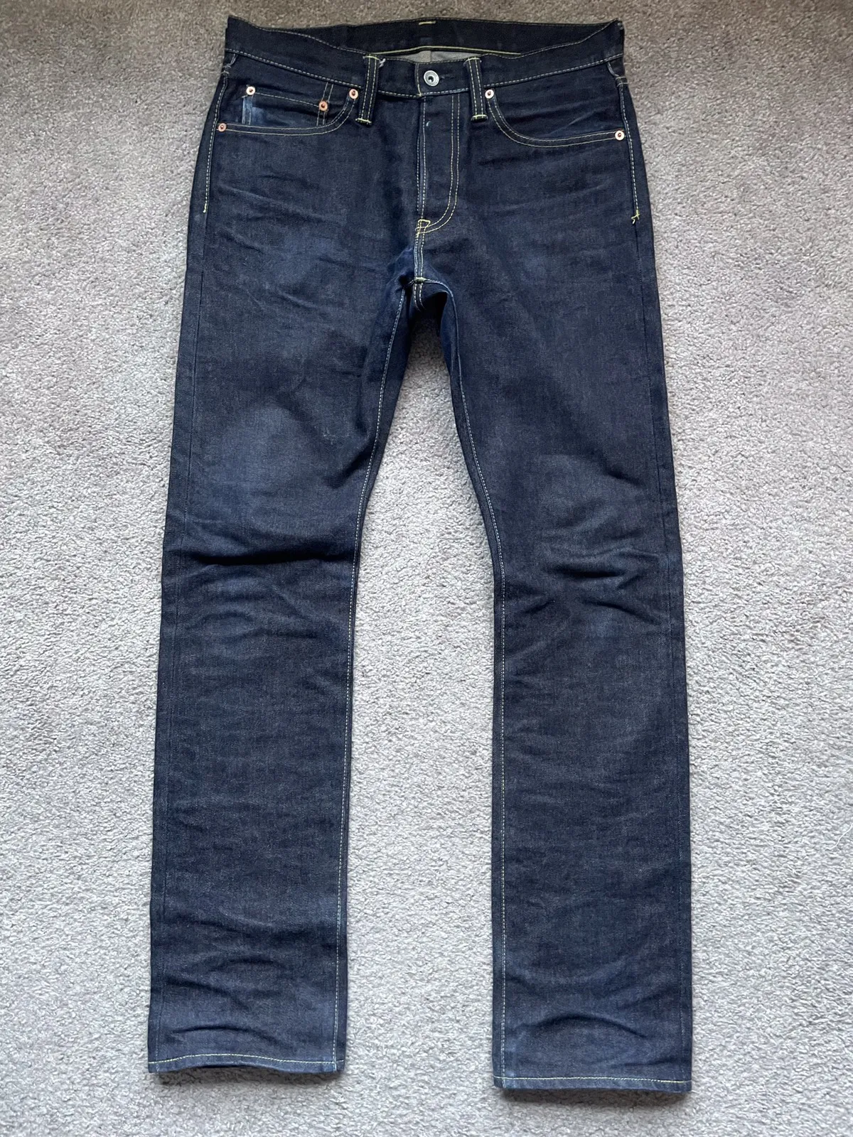 Iron Heart 14oz 555 Indigo Selvedge Denim 32
