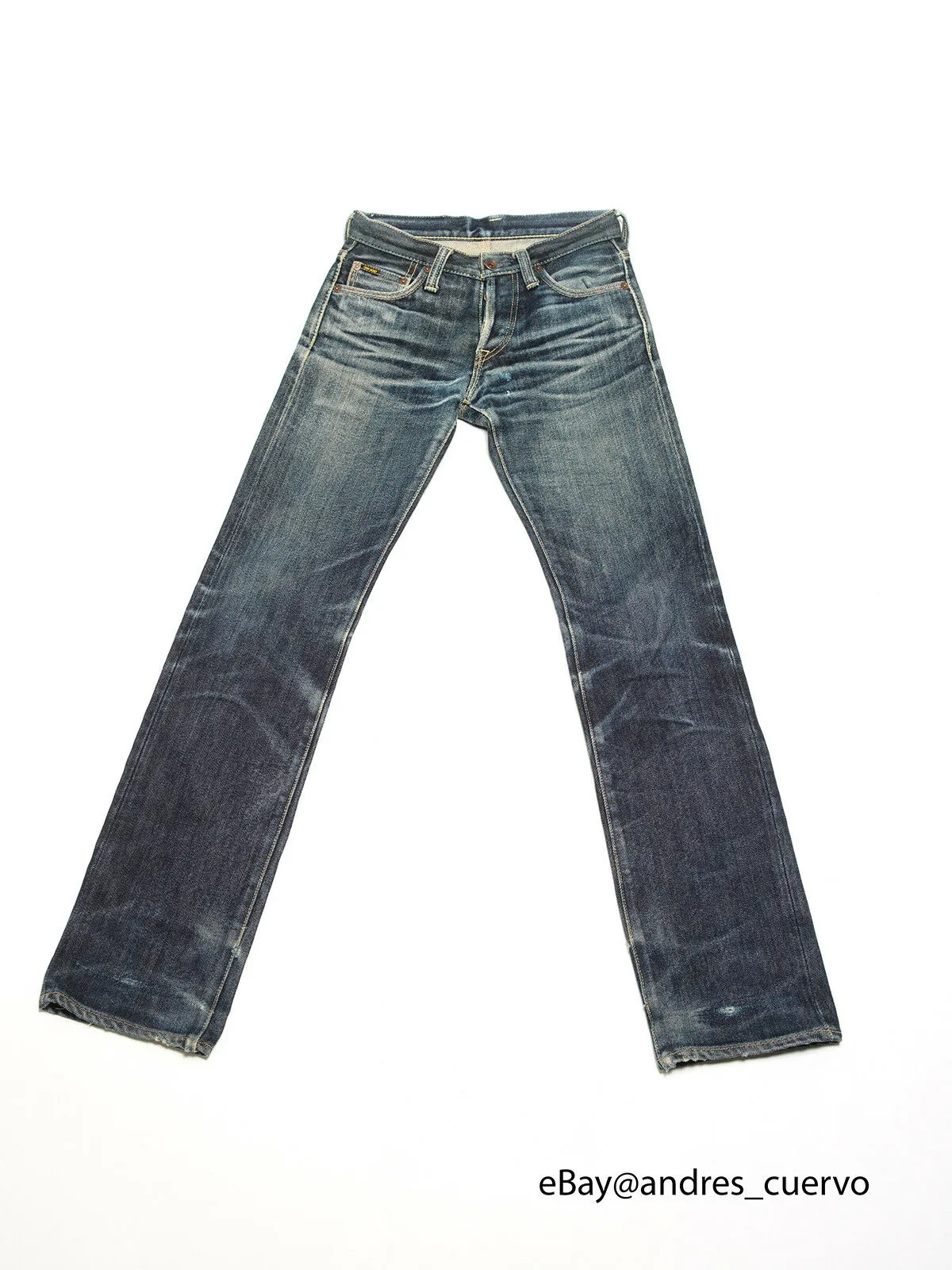 Butler Iron Heart 21oz Jeans Fades Distressed Selvedge