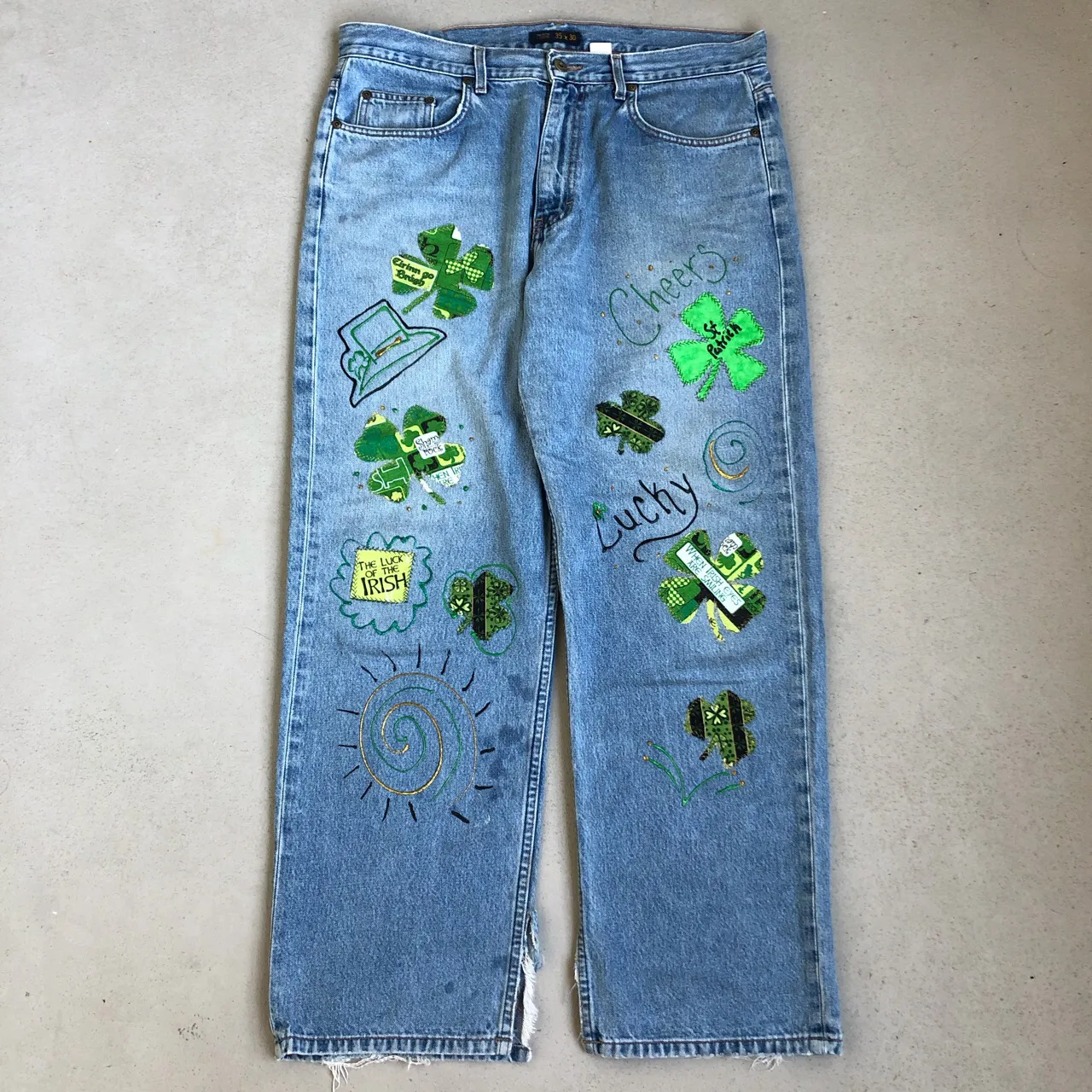 35x29 Vintage Custom Patchwork Denim Jeans J. Crew