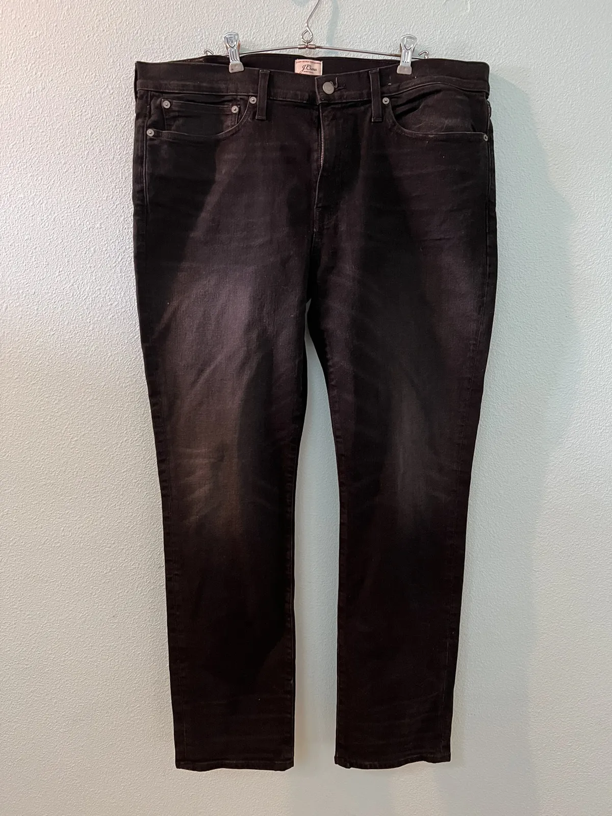 J.Crew ESC 770 Straight Black Jeans 38x32