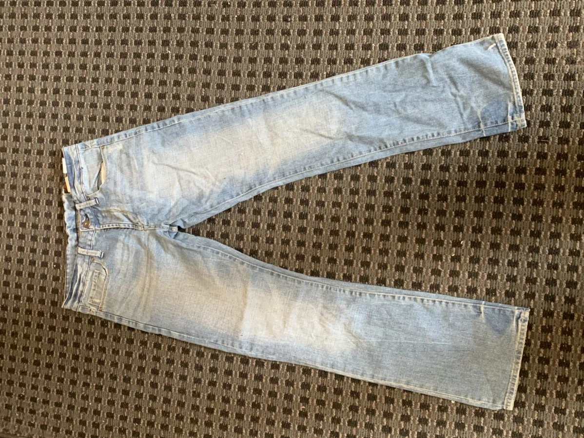 flared distressed denim jeans