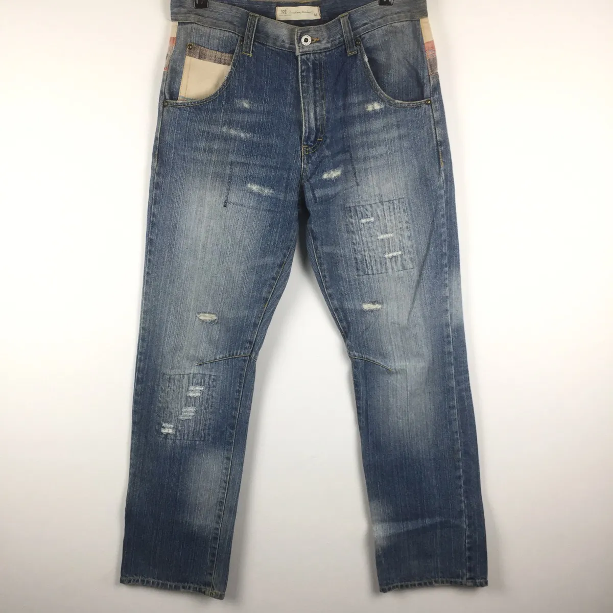 Jack & jones jeans patchwork native distressed denim