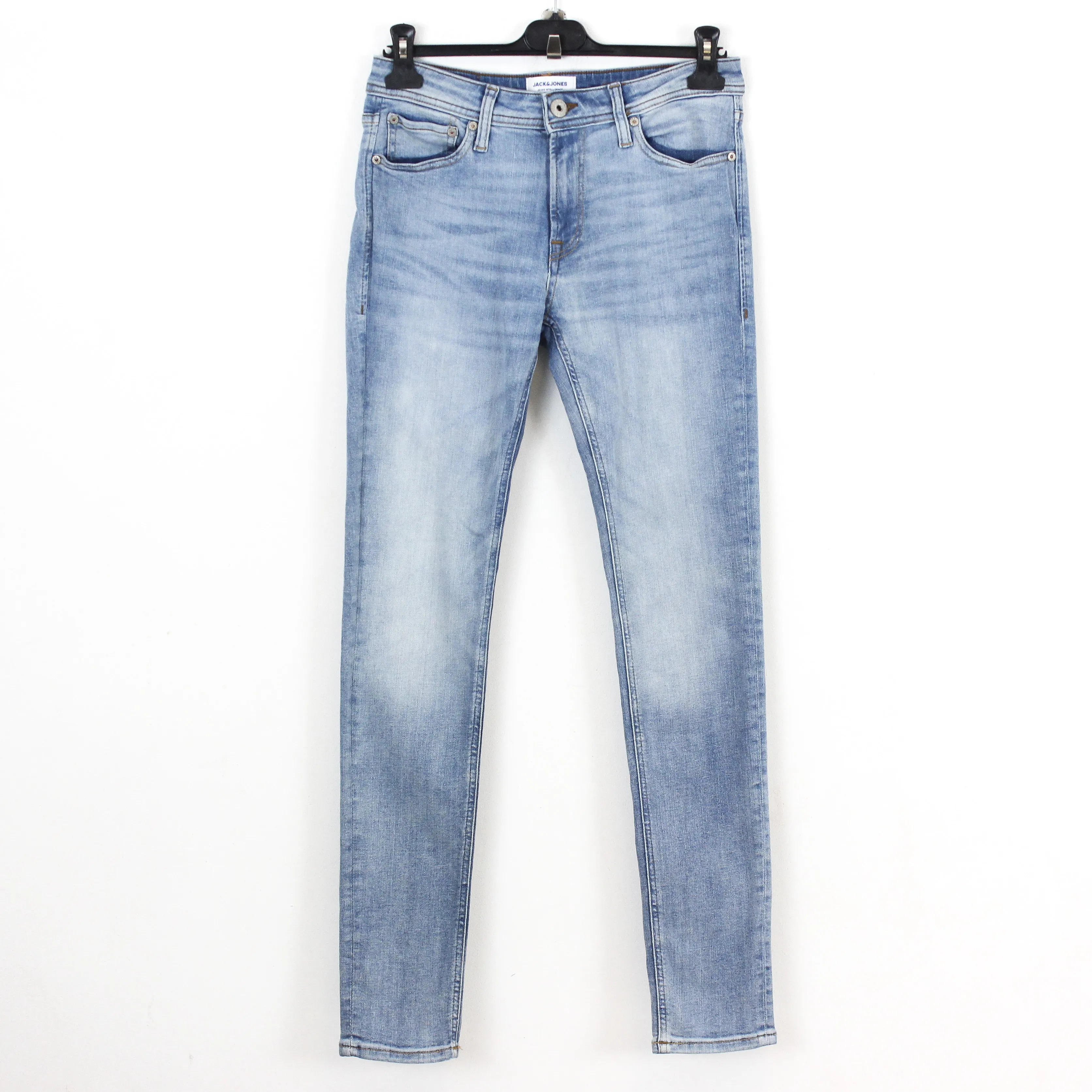 Liam W29 L32 Skinny Fit Jeans Denim Pants Trousers Blue Zip