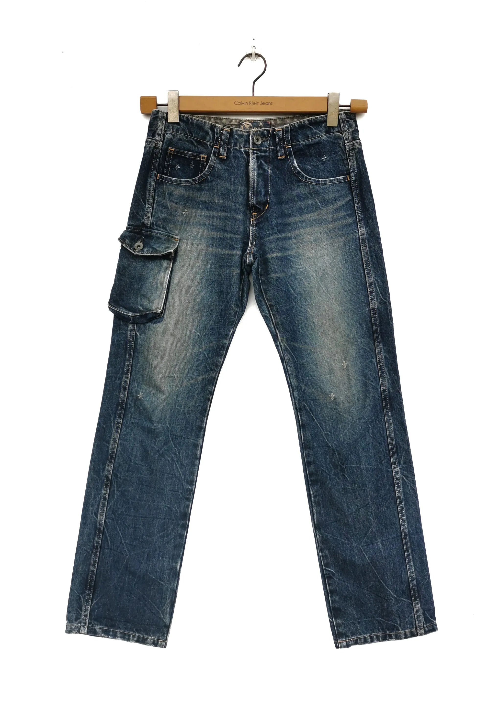 Blue Indigo Cargo Denim Jeans