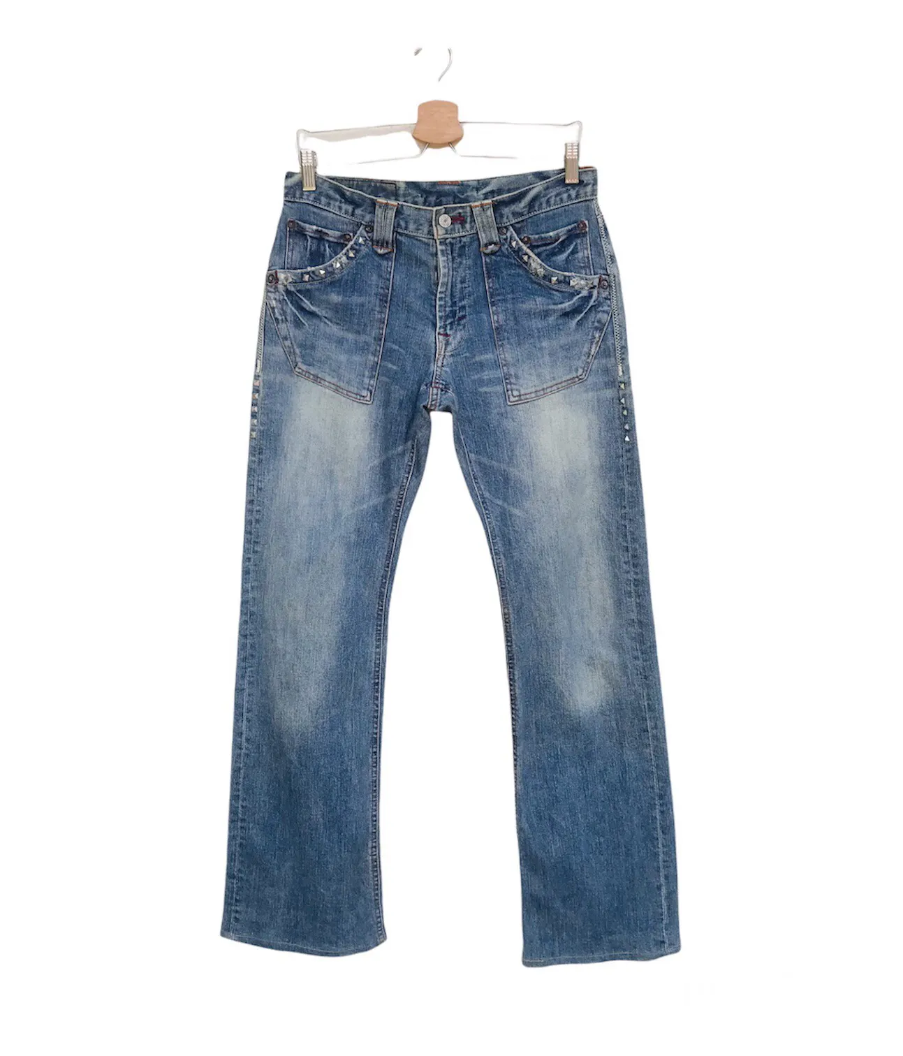 Blue Way Spike distressed denim Lot 170723 made in japan