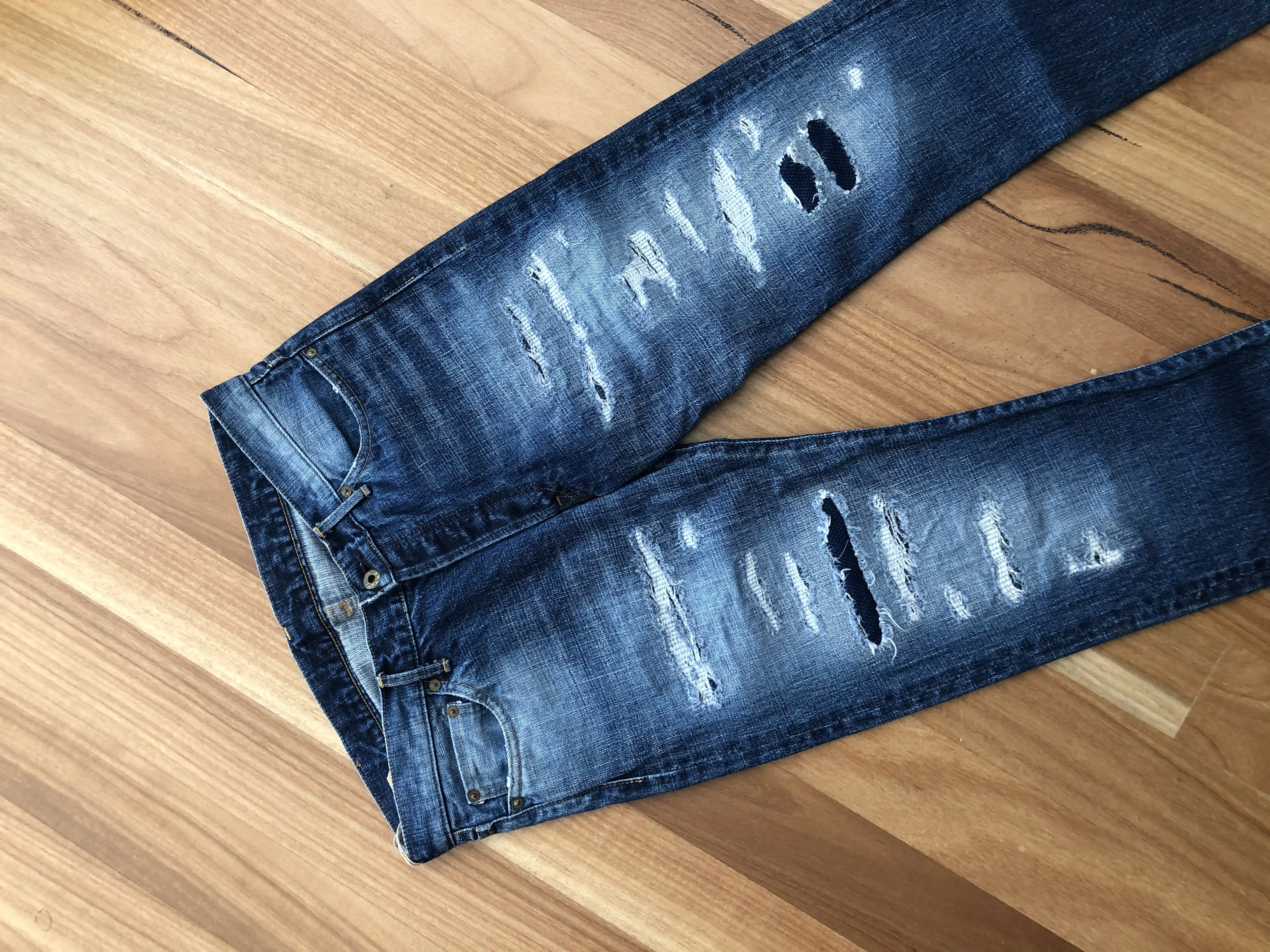 Japan Blue x Okayama Denim - 16.5oz. Distressed Selvedge