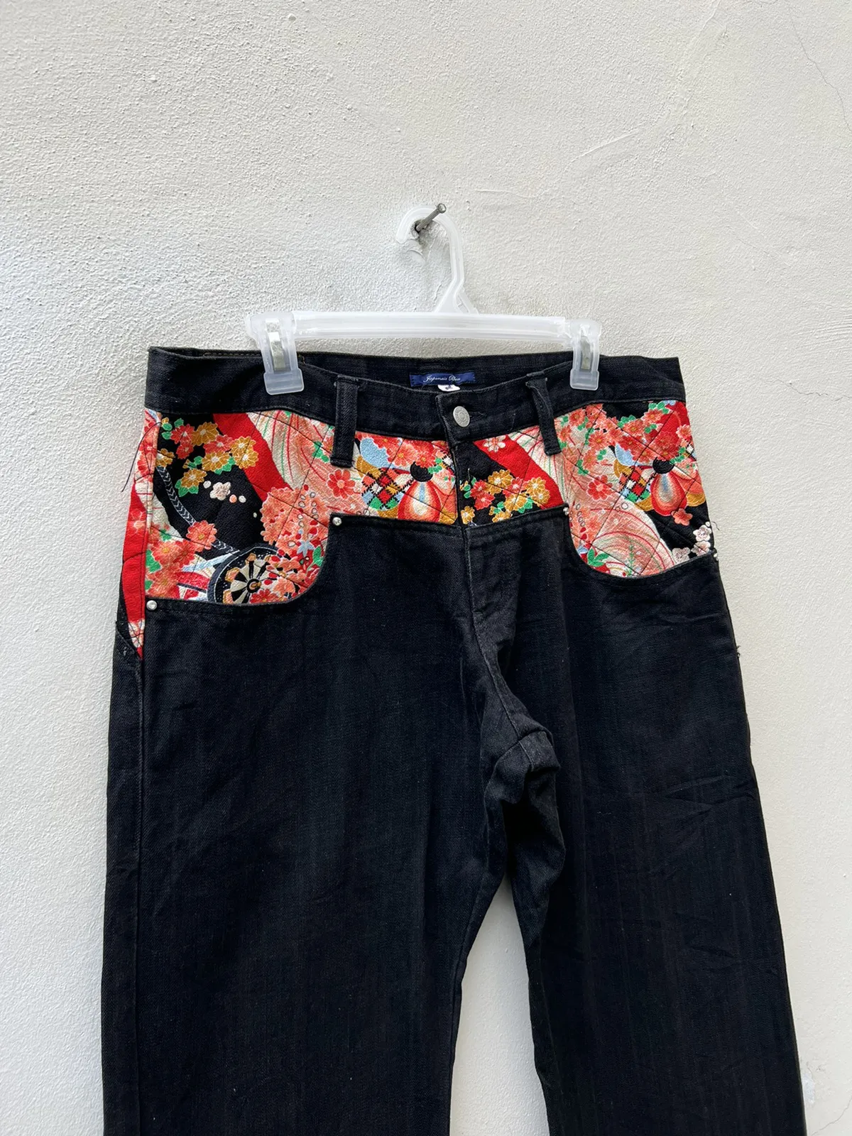 Japonais Blue Japan Quilted Hybrid Black Denim Jeans