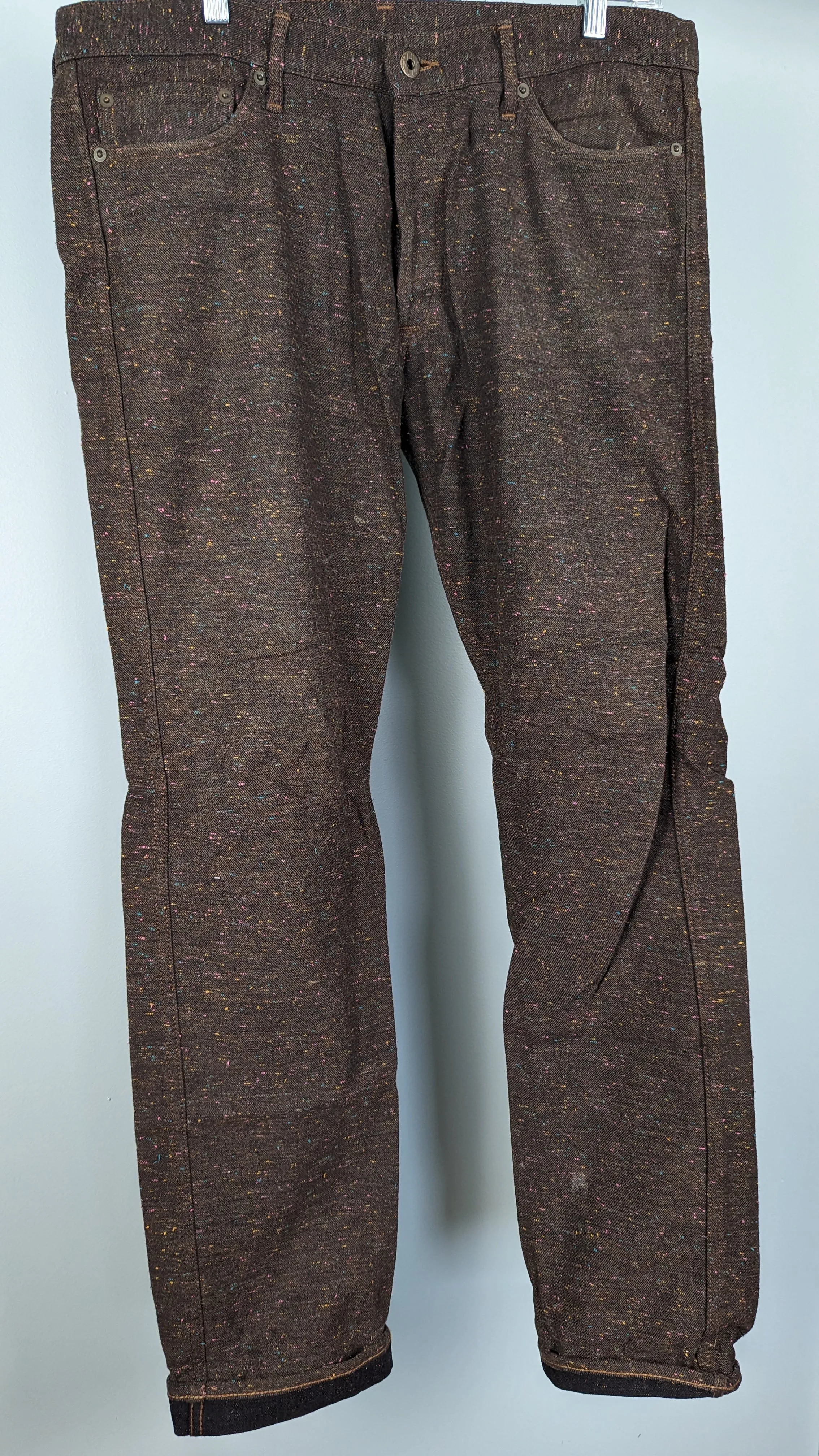 Brown Japan Blue jb0416 Rainbow Fleck Nep Jeans