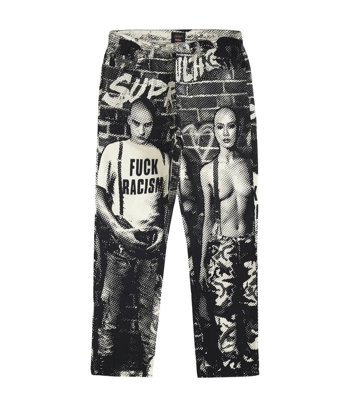 Supreme x Jean Paul Gaultier Fuck Racism Punk Denim Jeans