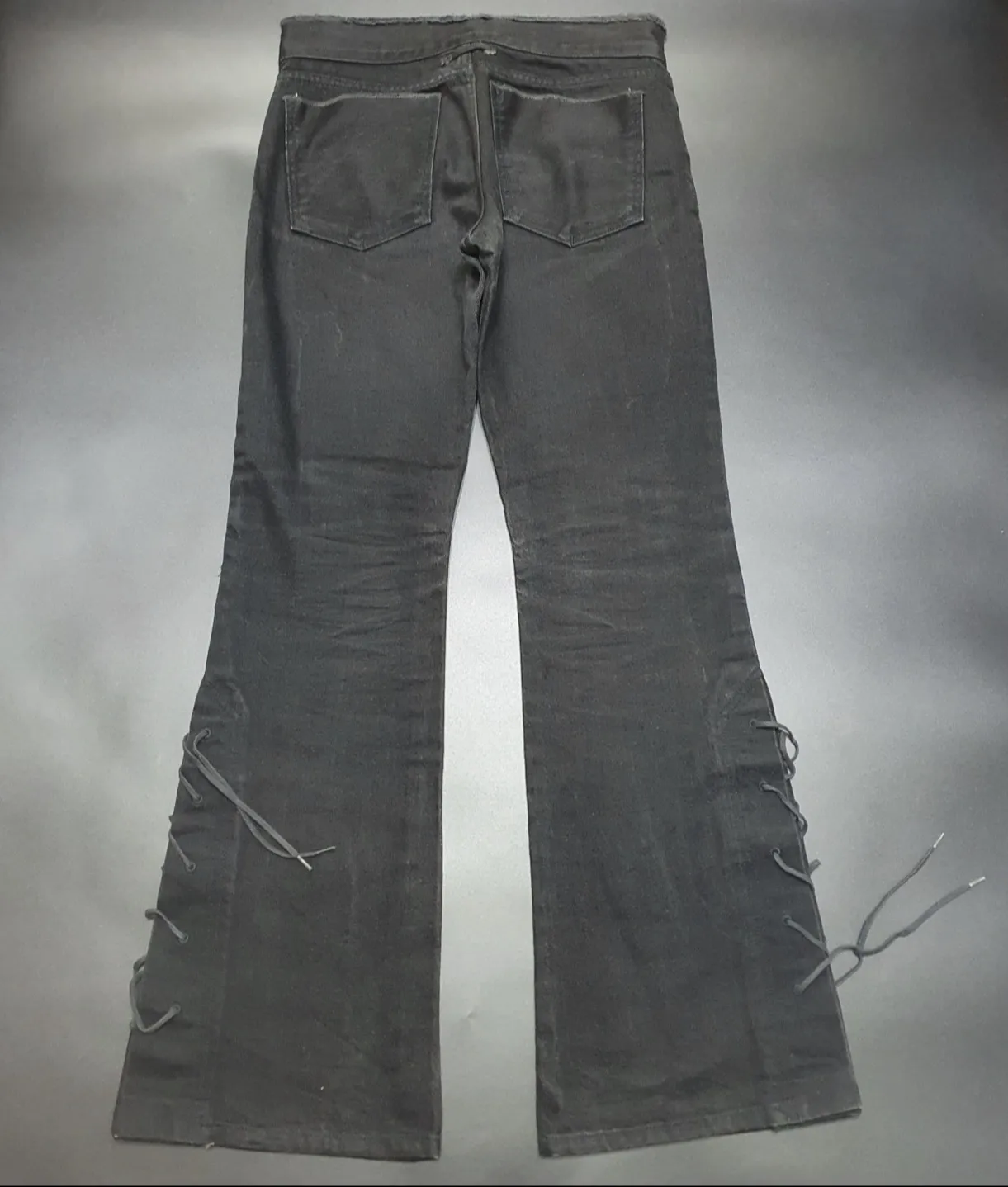 Jean Paul Gaultier Black Bootcut Bondage Jeans