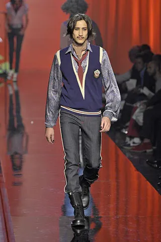 GRAIL! SS08 logo denim pants.Like Saint Laurent