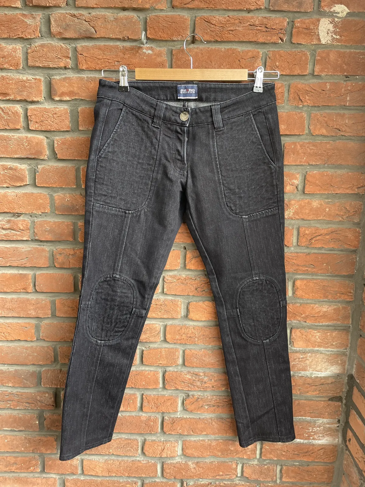 Raw Indigo Denim Biker Jeans