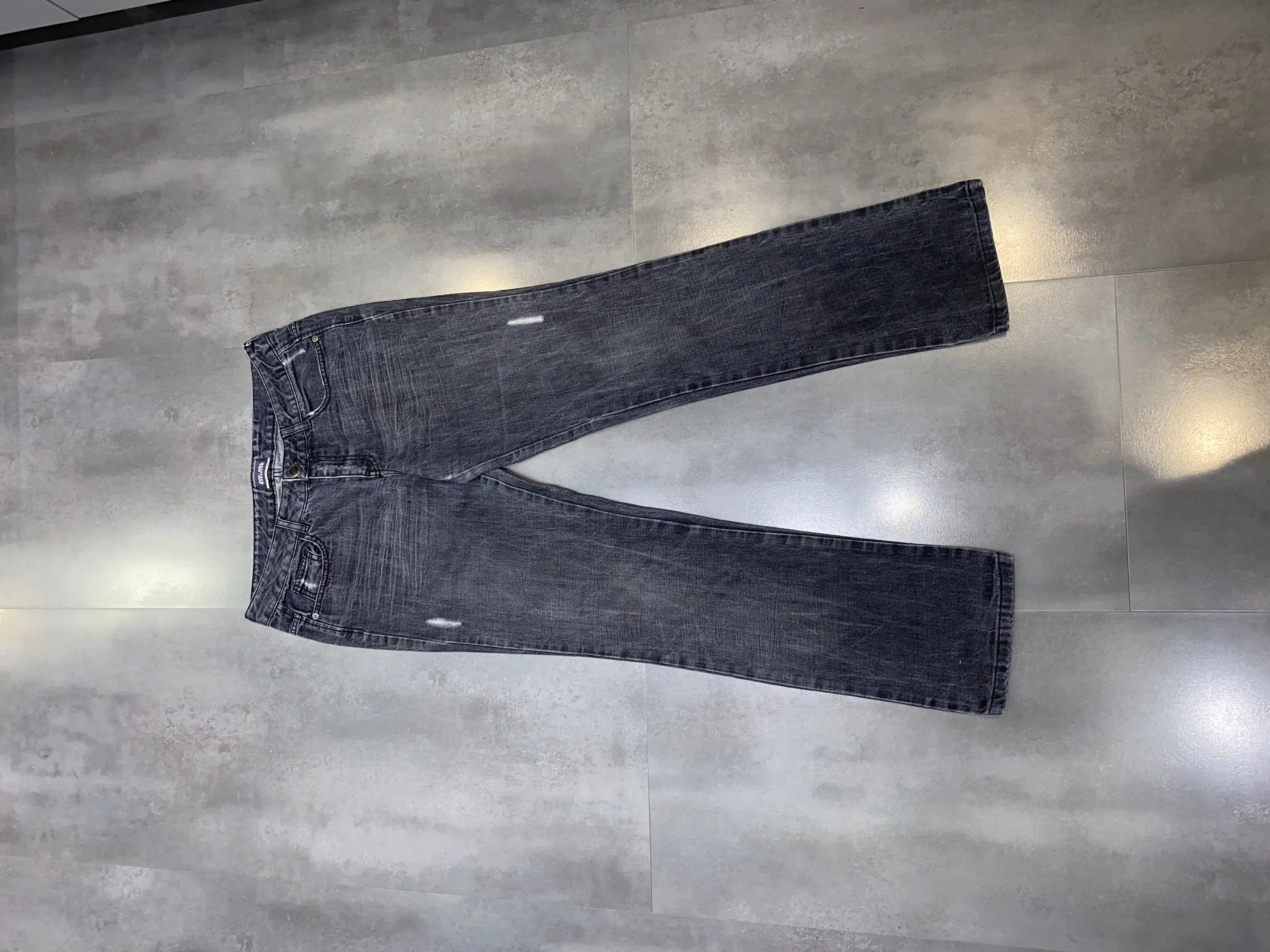 Jean Paul Gaultier Distressed Washed Gray Denim Pants