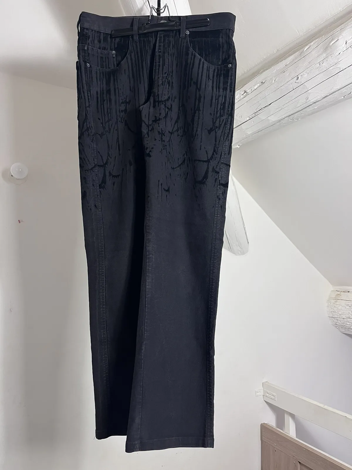 Jean Paul Gaultier AW98 Velvet Blood Drip Pants