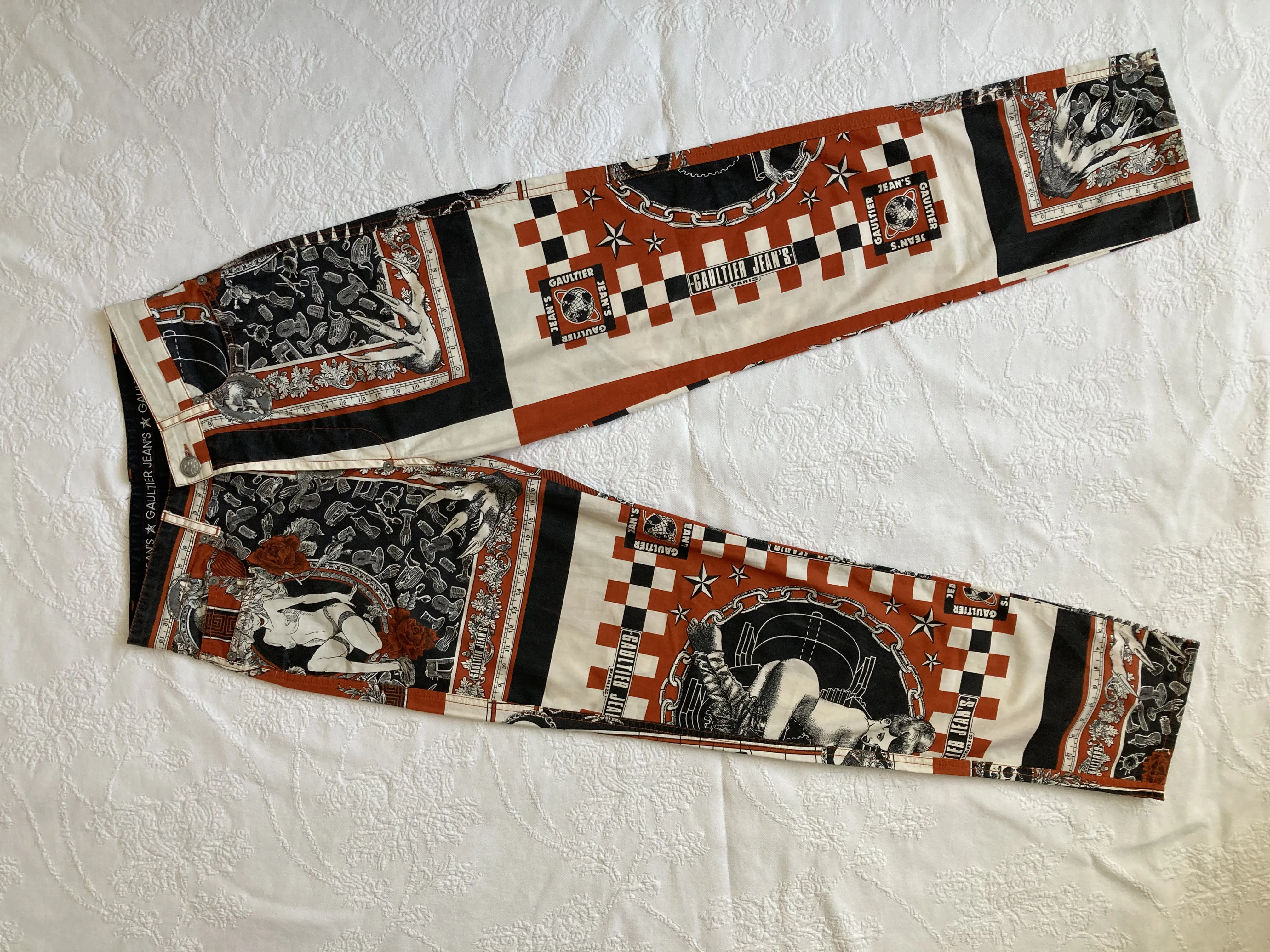 Jean paul Gaultier SS94 Handkerchief printed pants
