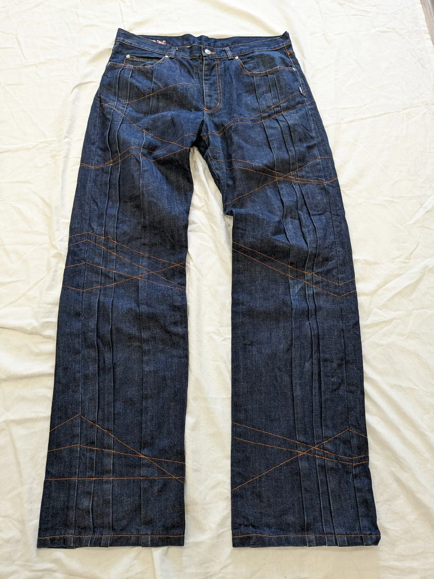 Jean Paul Gaultier denim ribbed pants
