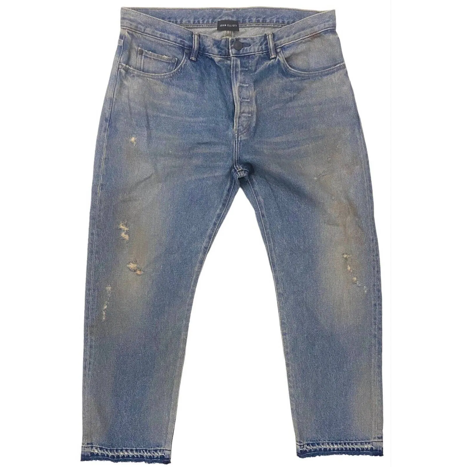 John Elliott Men's The Kane 2 Koto Distressed Japanese Jeans