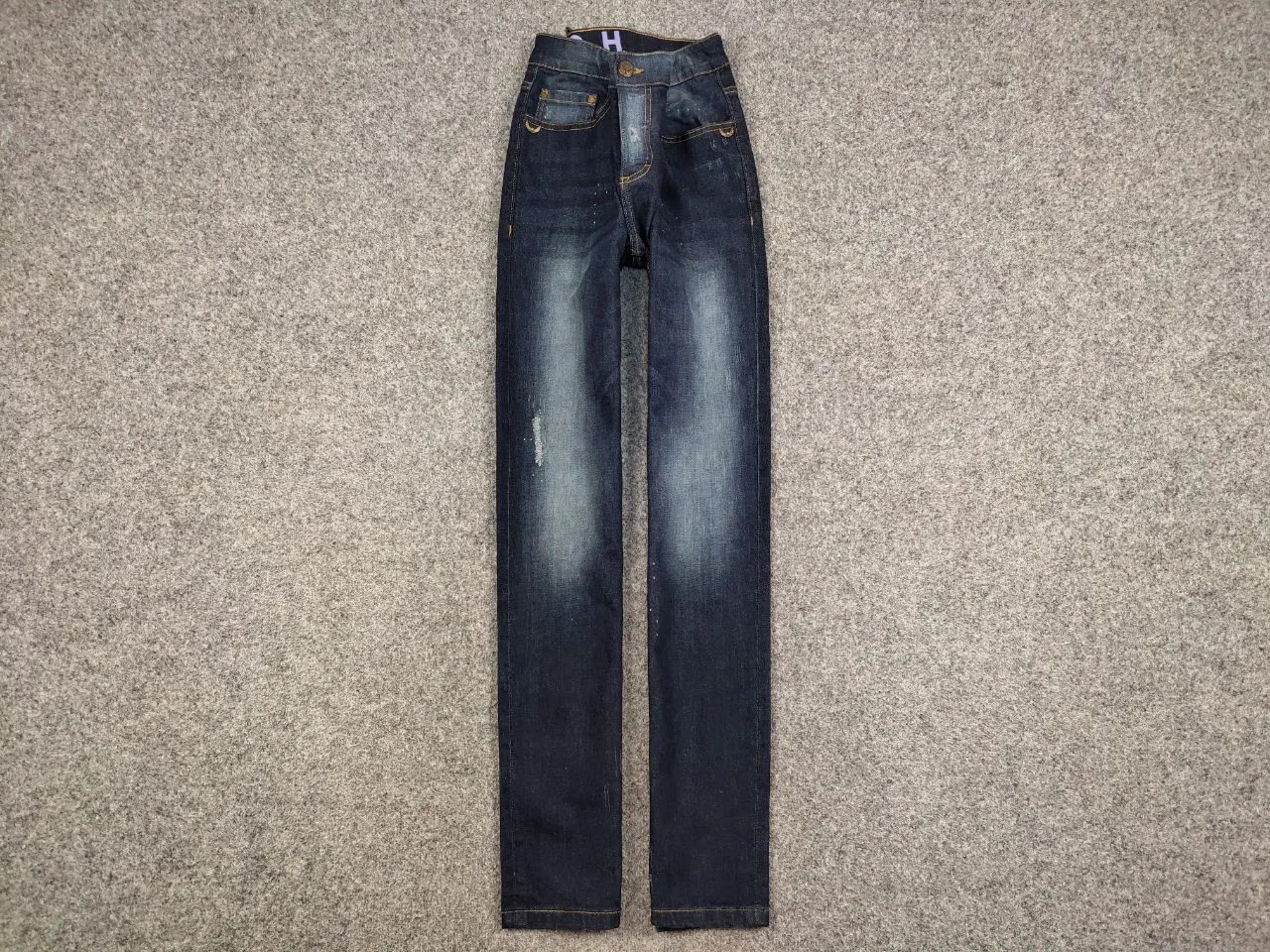 John Richmond RICH Blue Fabric Faded Denim Slim Fit Jeans