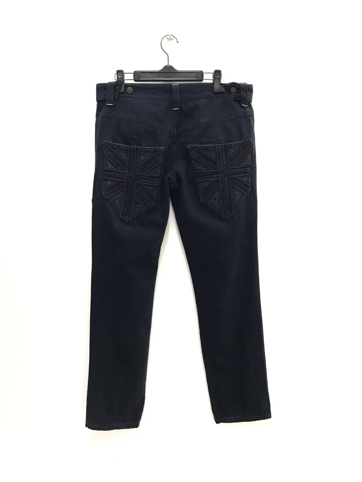 JOHN RICHMOND Union Logo Denim Jeans Made In Italy