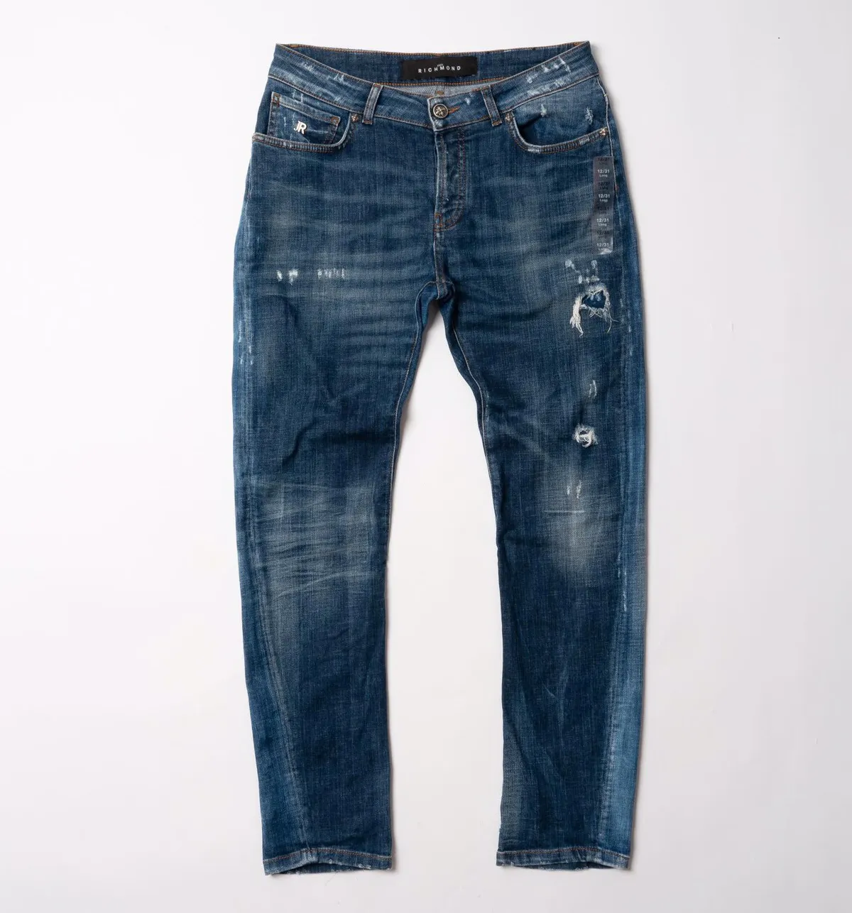 john richmond stretch destructed skinny jeans