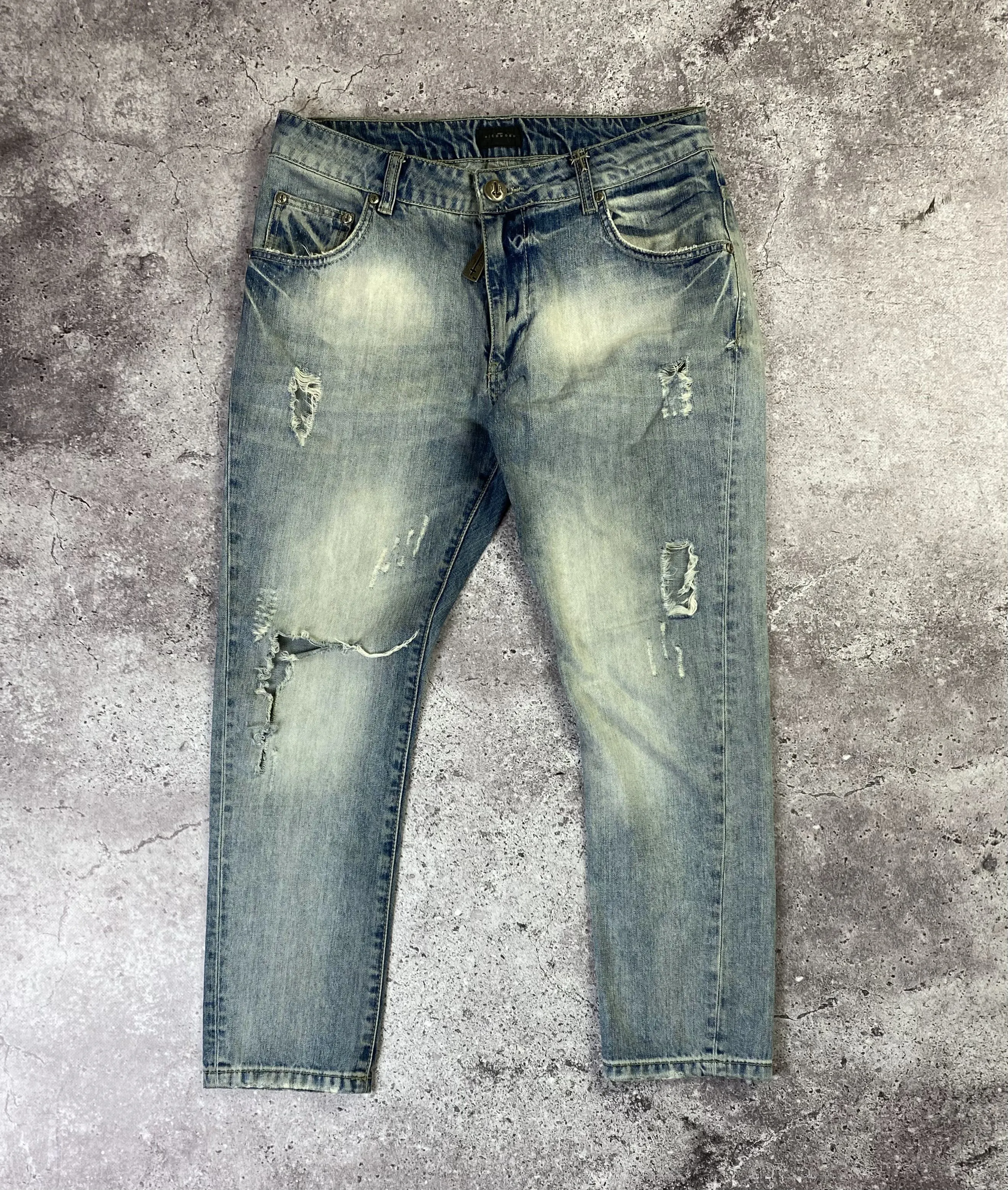 John Richmond Chrome Hearts Distressed Jeans