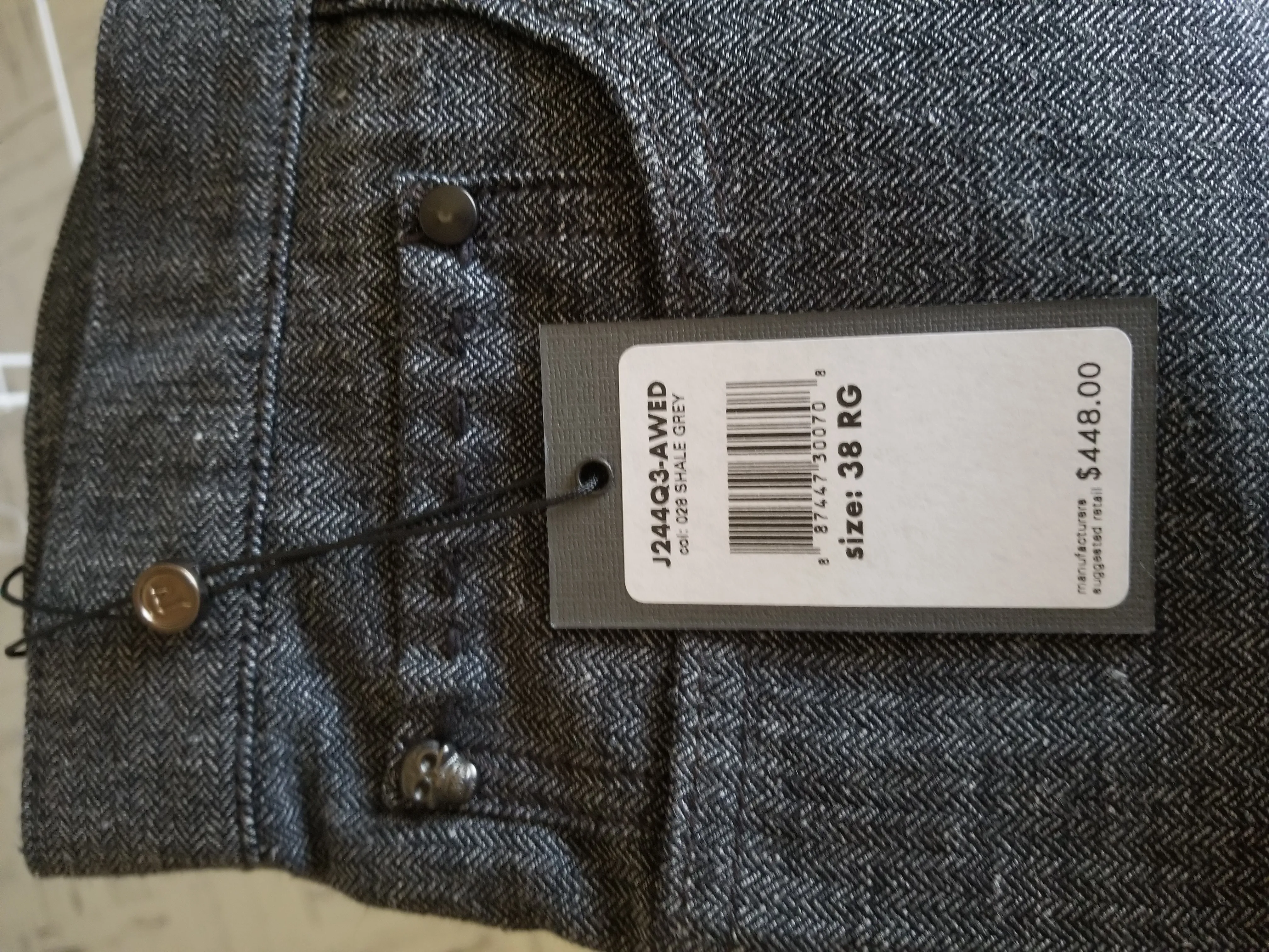 Normal Fit - Shale Gray - BNWT - 59% Cotton 41% Linen