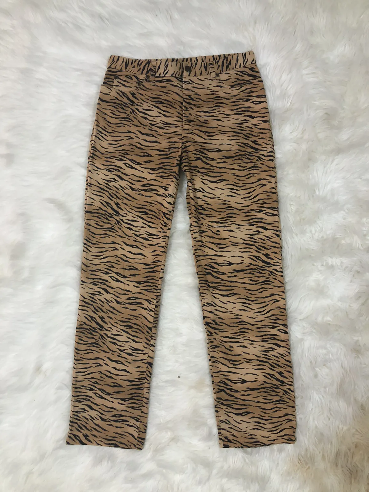 Jones New York tiger print stretch pants