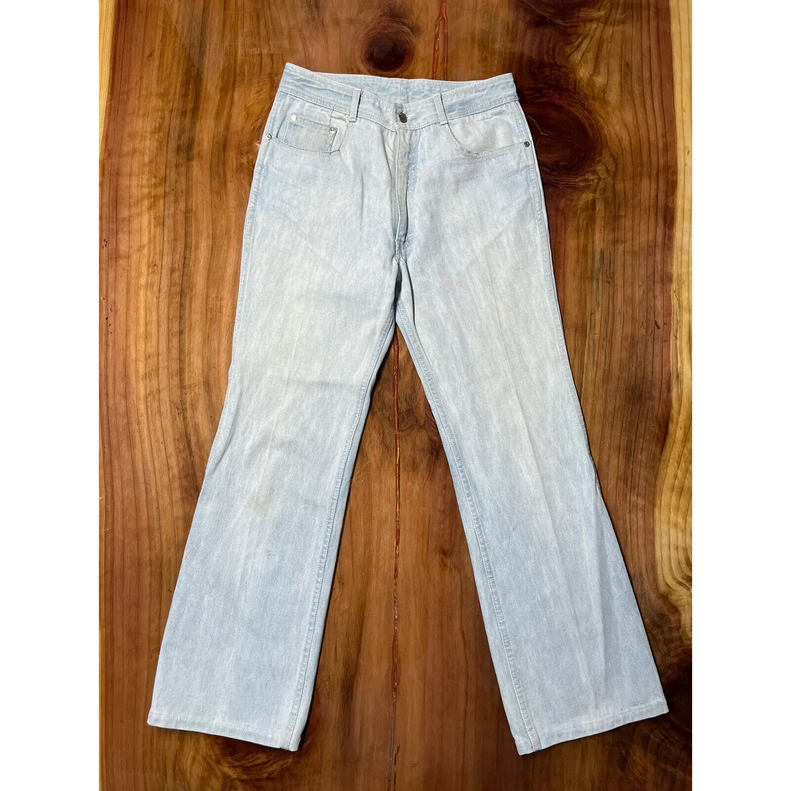 VINTAGE JORDACHE JEAN'S MENS L Light Wash BLUE HORSE HEAD 31" x 31" Denim M3-15