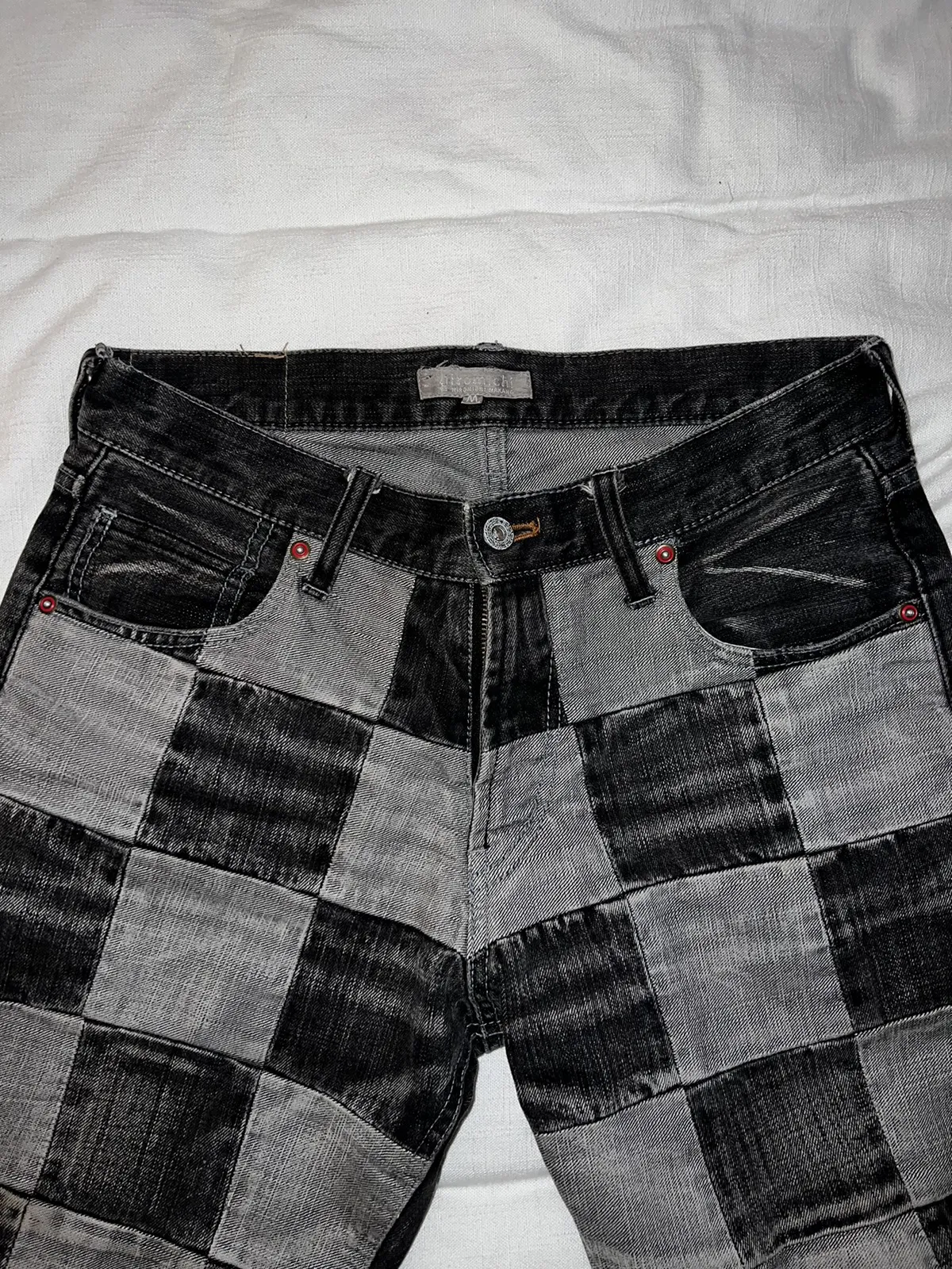 Hiromichi Japanese Checkered Patchwork Denim