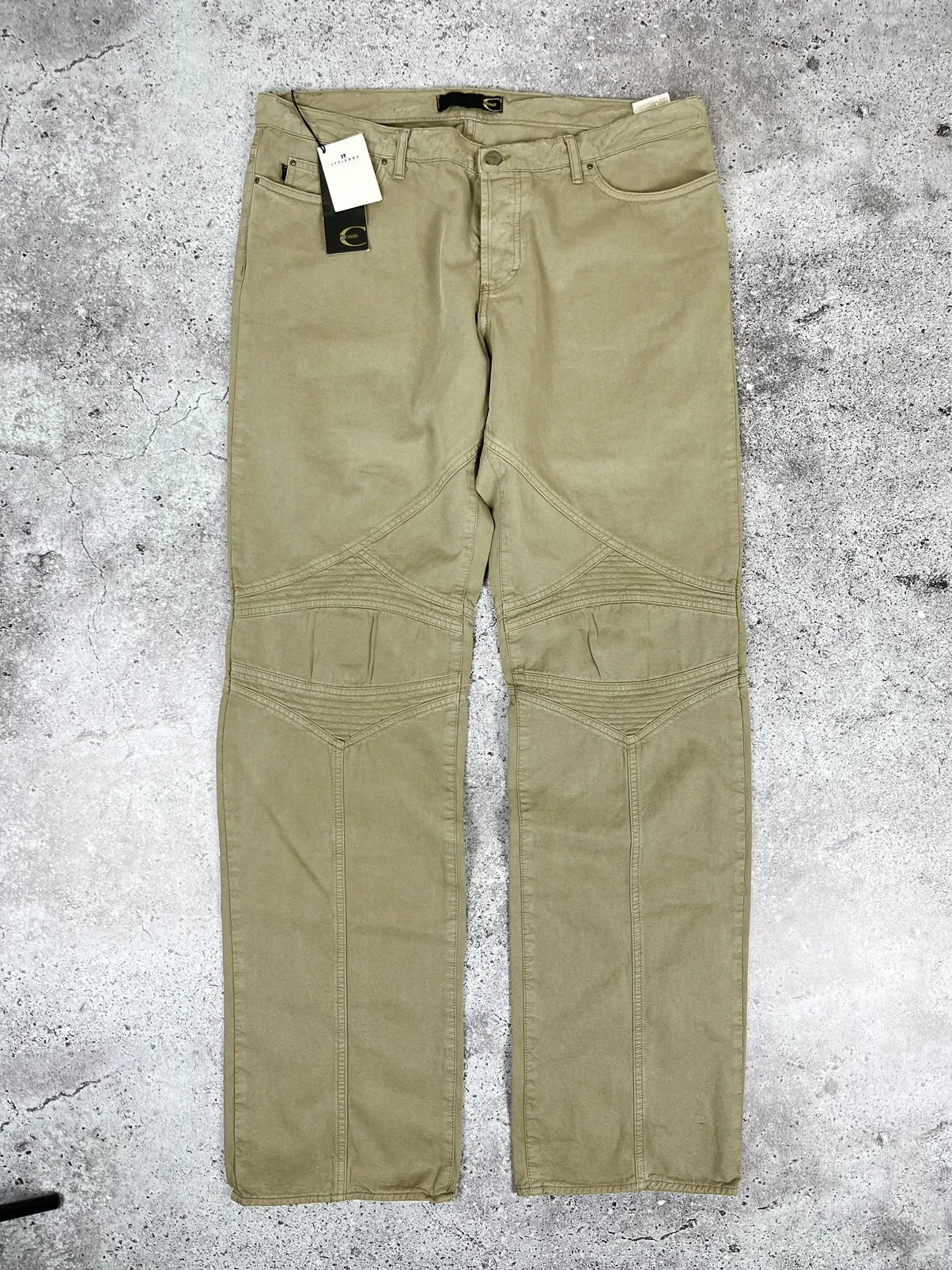 New Just Cavalli Vintage 00s Like Double Knee Denim Pants