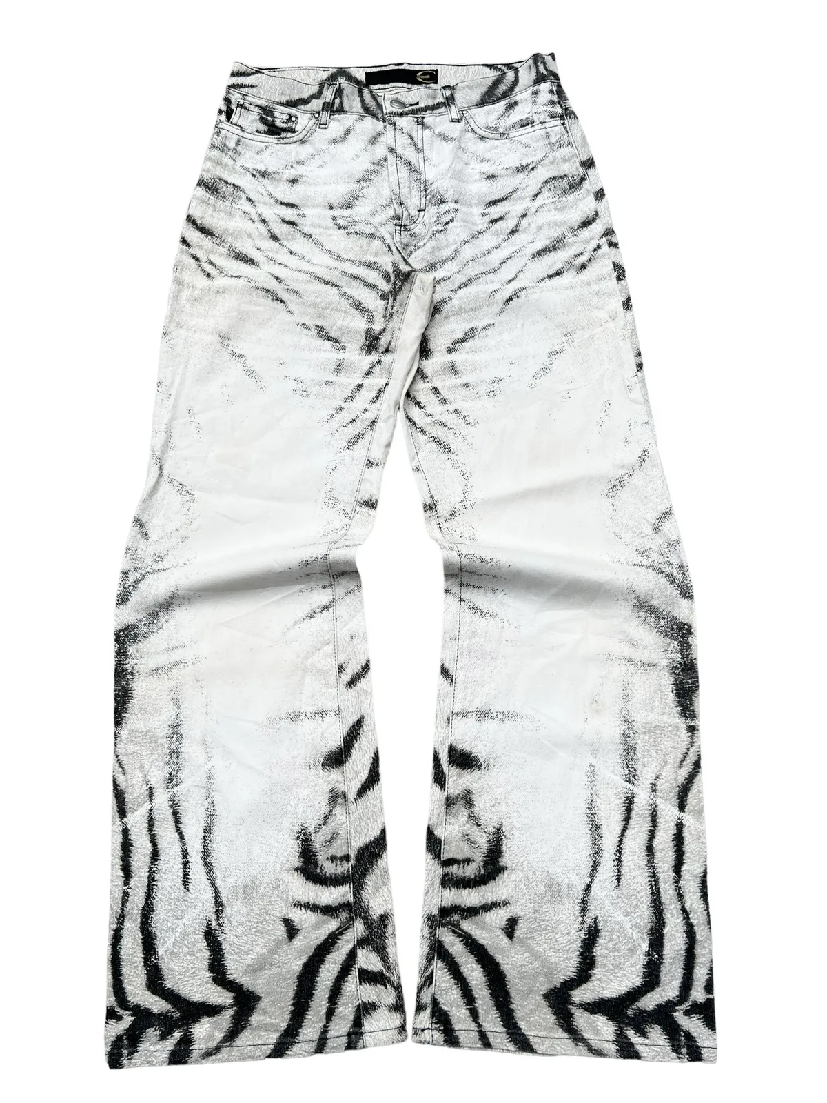 2003 Roberto Cavalli Kaleidoscope Hallucination Zebra Pants