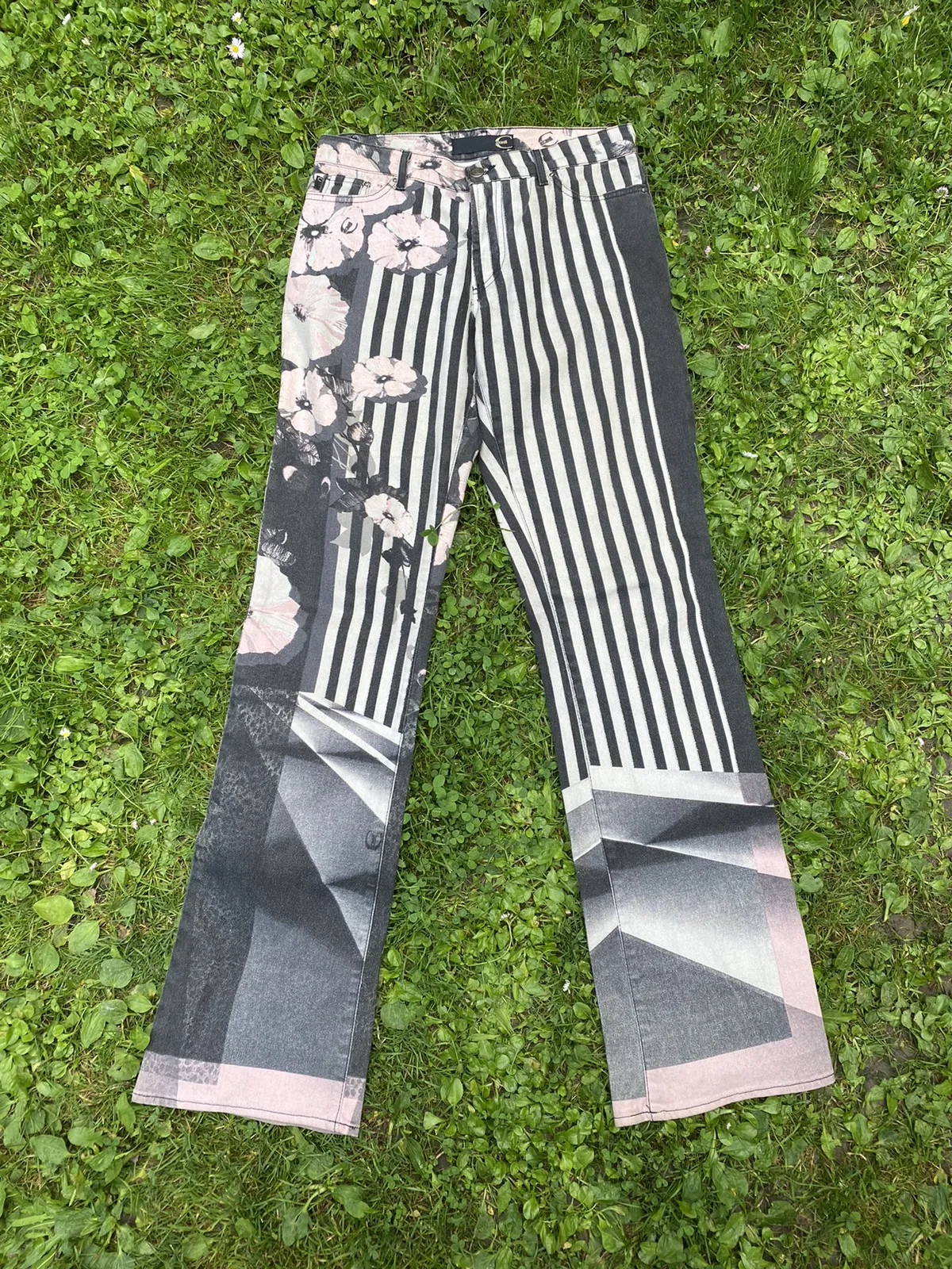 Just Cavalli all over print „floral” denim