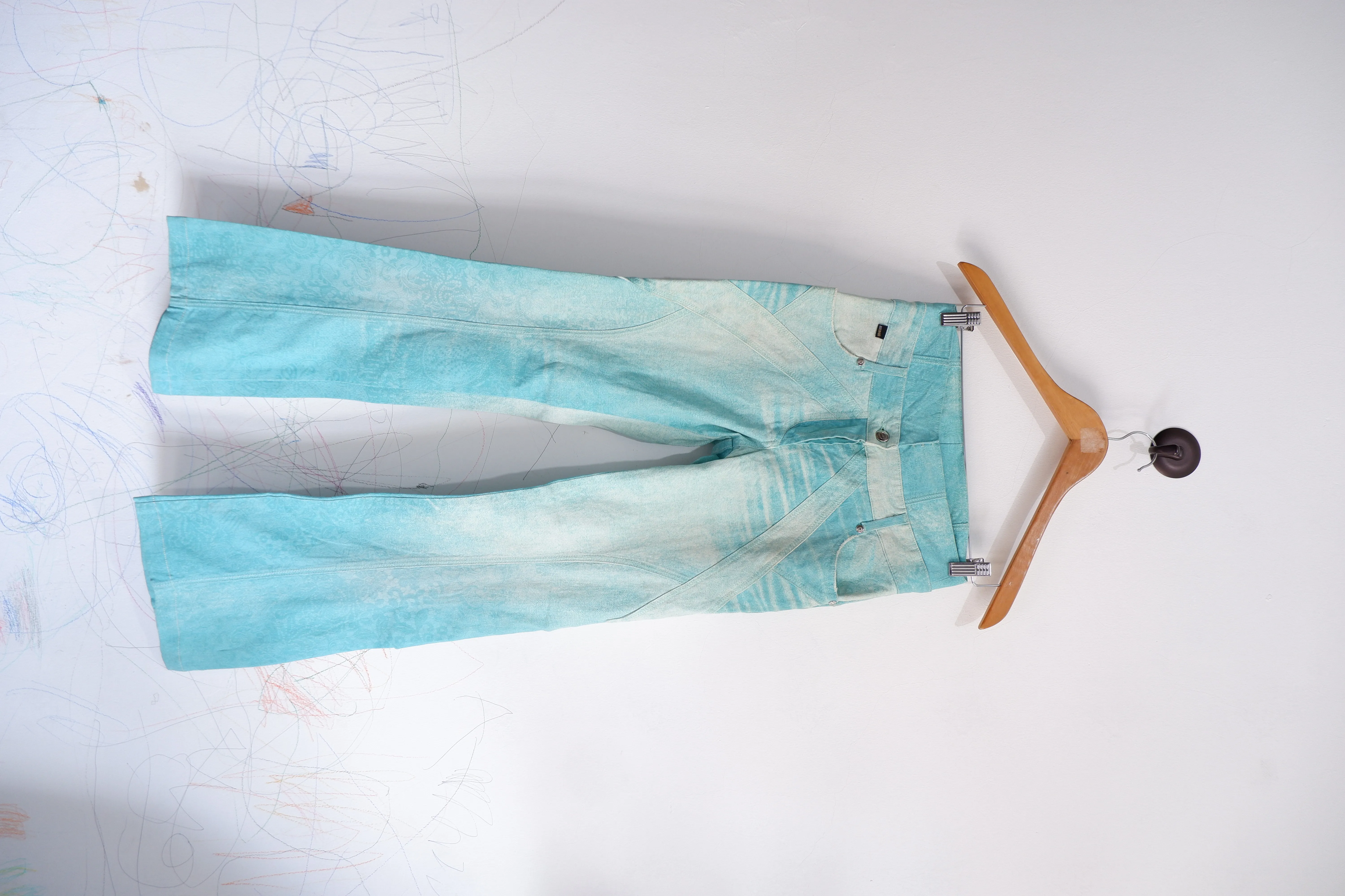 Just Cavalli Printed High Waist Flare Stetch Pants
