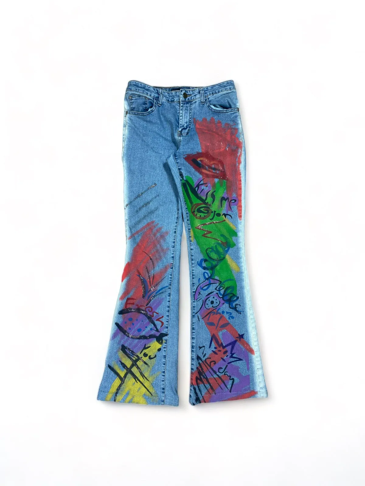 Roberto Cavalli - Graffiti Flare Denim