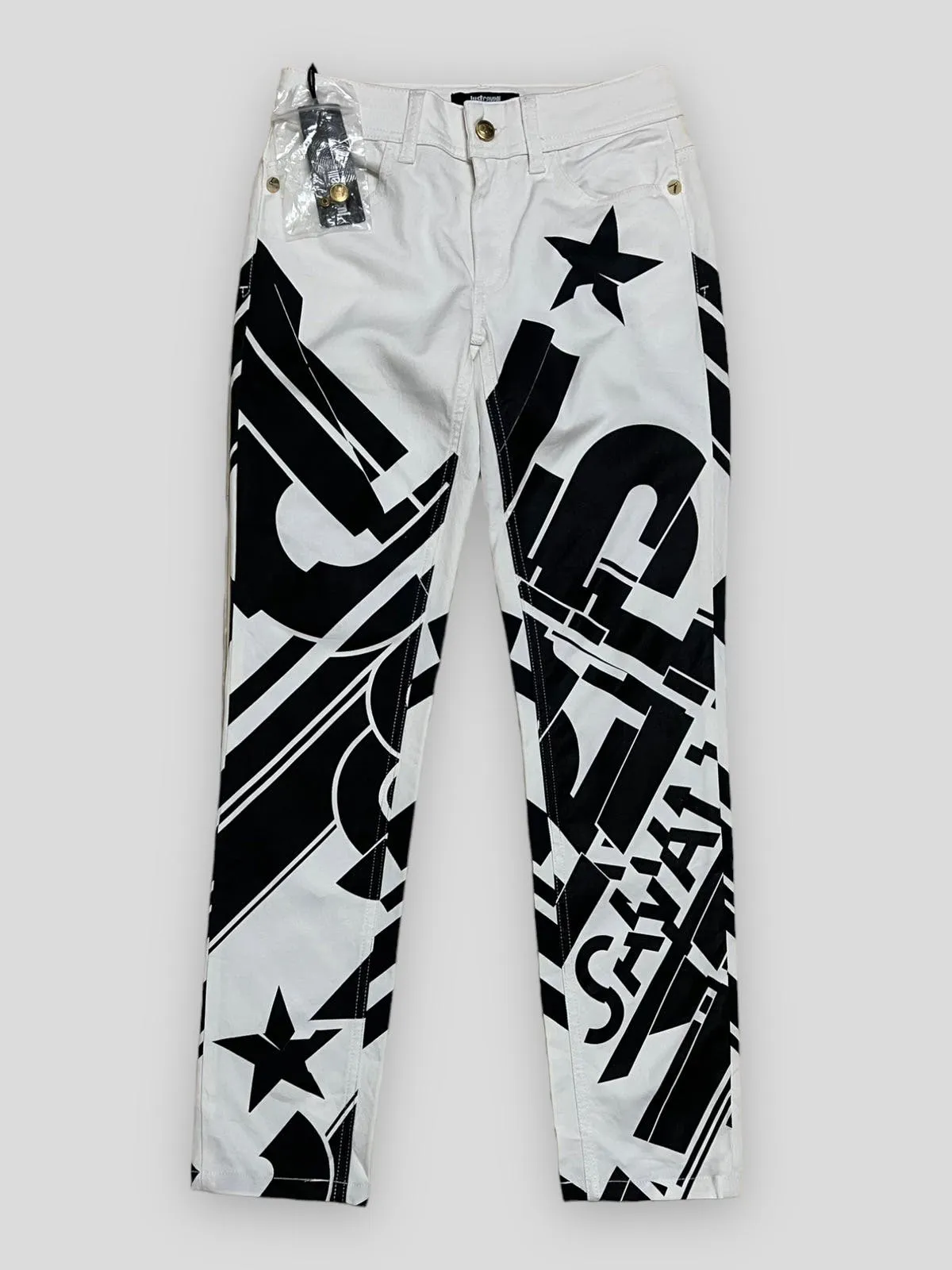 📢SEND OFFER📢 RARE JUST CAVALLI 2013 STAR PRINT UNISEX DENIM
